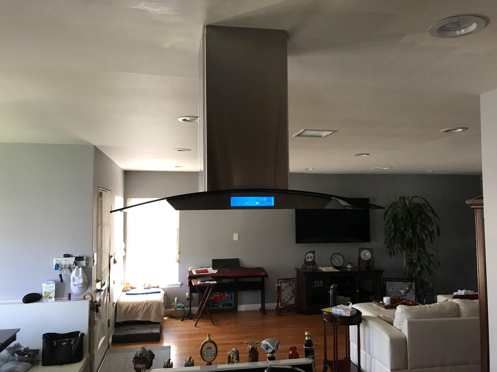 36 in. Lumin Coll 380 CFM Ducted Island Range Hood, LED, Stainless Steel | Cosmo COS-668ICS900 Soft Touch Controls, 3 Fan Speeds, Permanent Dishwasher-Safe Baffle Filters, Glass Visor customer photo 1