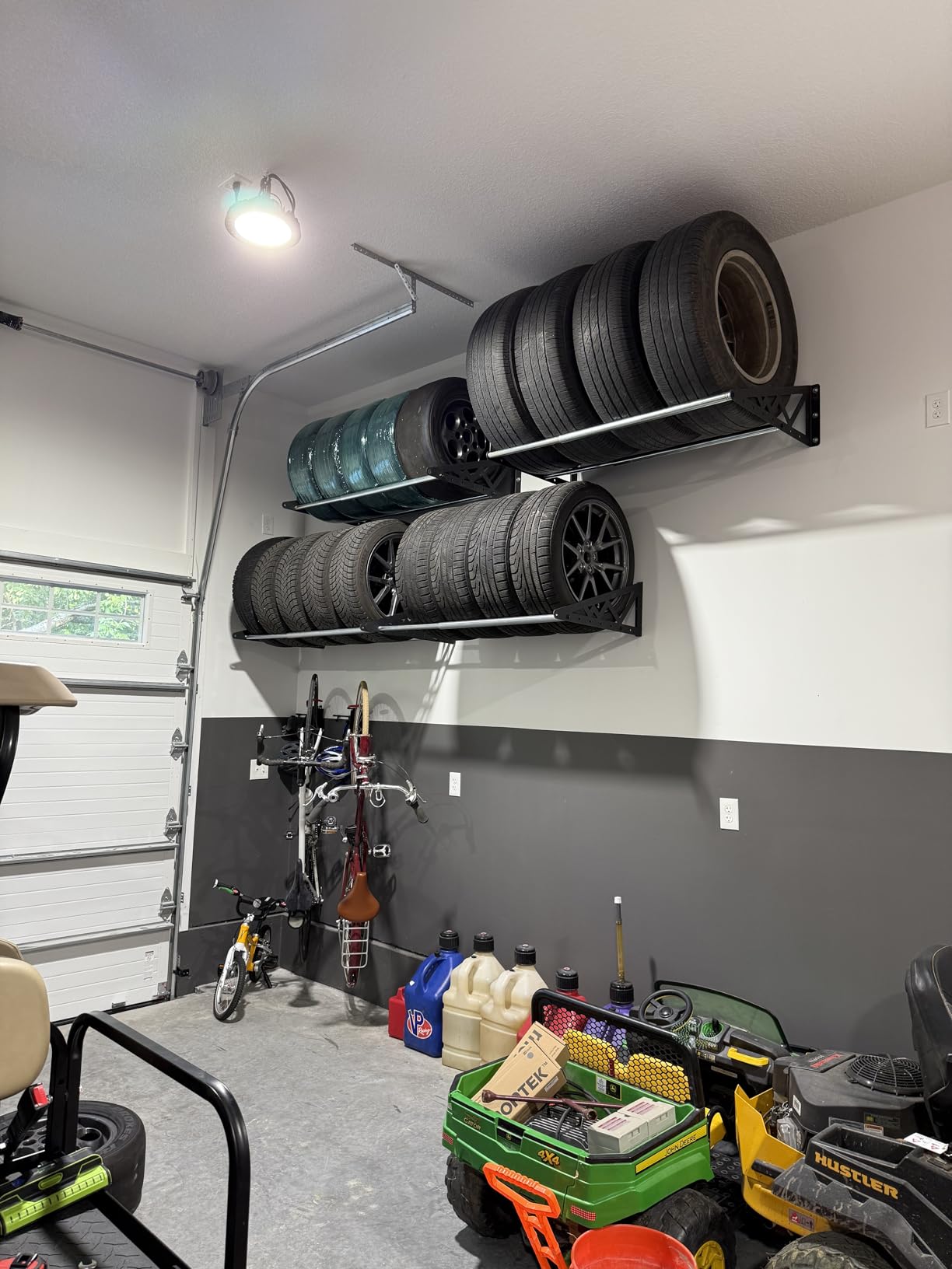 SafeRacks Heavy-Duty Adjustable Steel Wall Mount Tire Rack, Black, 400 lb customer photo 1