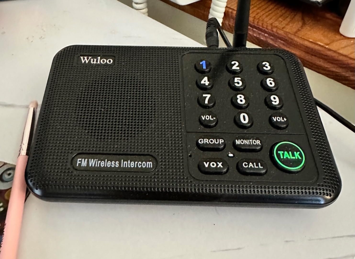 Wuloo Intercoms Wireless for Home 5280 Feet Range 10 Channel 3 Code, Wireless Intercom System for Home House Business Office, Room to Room Intercom, Home Communication System (6 Packs, Black) customer photo 2