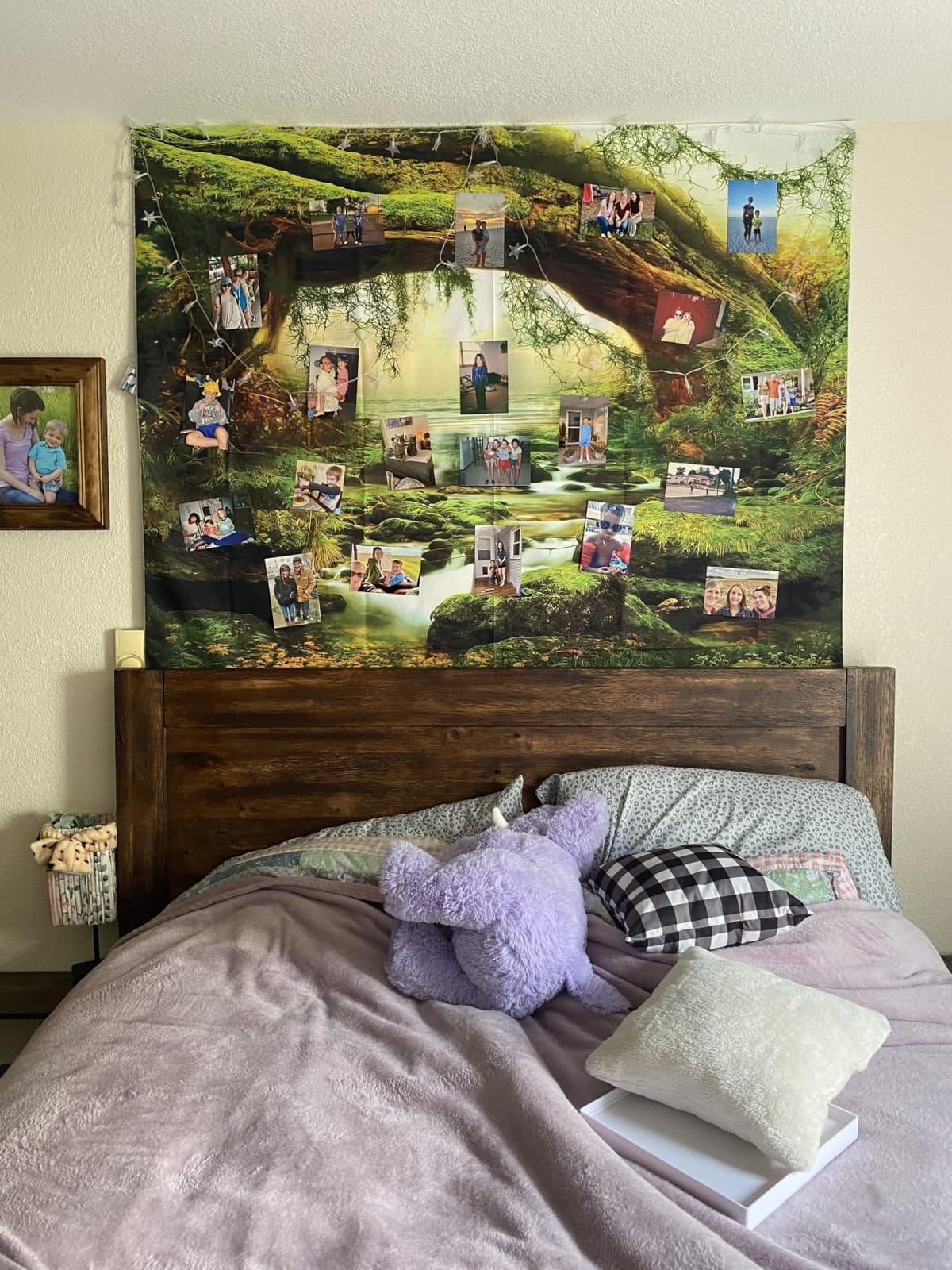Llamazing Forest Tapestry Home Decor Landscape Living Room Bedroom Decoration Magic Tapestry Curtain (Morning Forest, 78''L×60''W) customer photo 2