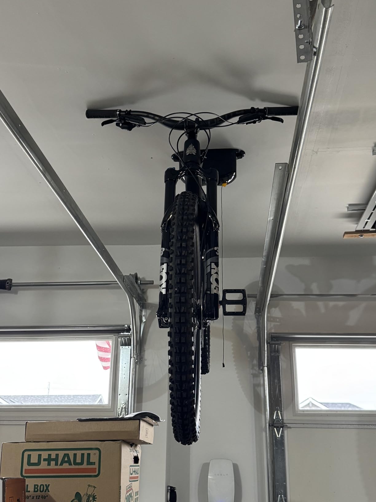 Spring-Powered Ceiling Bike Hoist and Rack for Effortless Storage | Hanging Bicycle Lift Without Electricity, Clumsy Ropes, or Manual Pulleys. Select 40lb or 25lb Capacity Model customer photo 2