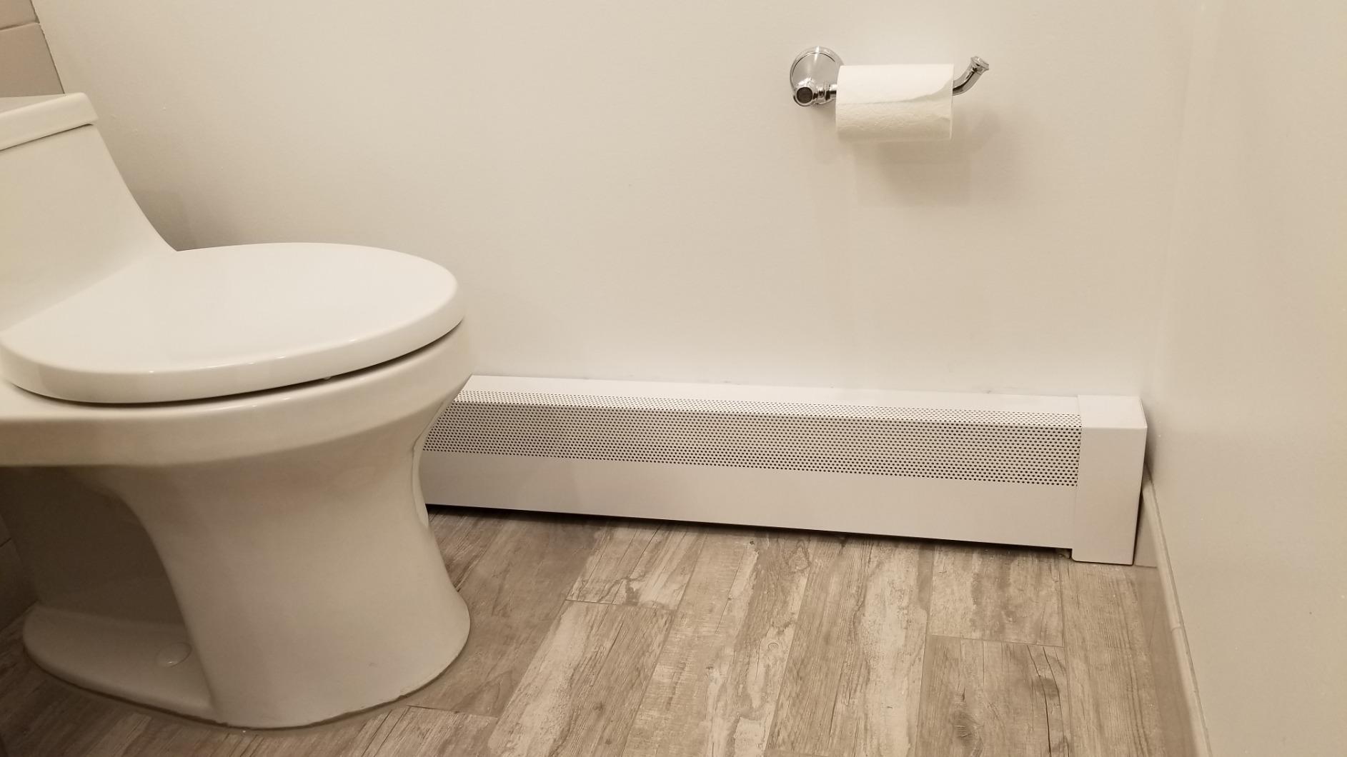 Baseboarders Basic Series 6 ft (72in) Galvanized Steel Slip-On Baseboard Heater Cover + Left & Right Endcaps, Rust Resistant, White, for Hydronic Hot-Water Systems customer photo 2