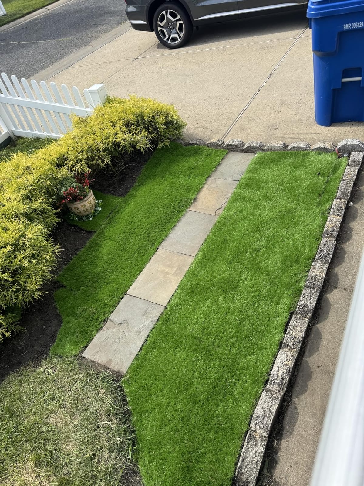 Premium Synthetic Artificial Grass Turf 1.38inch Pile Height 7FTX15FT, High Density Fake Faux Grass Turf, Natural and Realistic Looking Garden Pet Dog Lawn customer photo 1