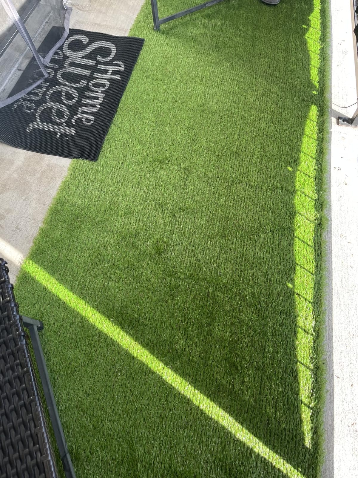 Premium Synthetic Artificial Grass Turf 1.38inch Pile Height 7FTX15FT, High Density Fake Faux Grass Turf, Natural and Realistic Looking Garden Pet Dog Lawn customer photo 2