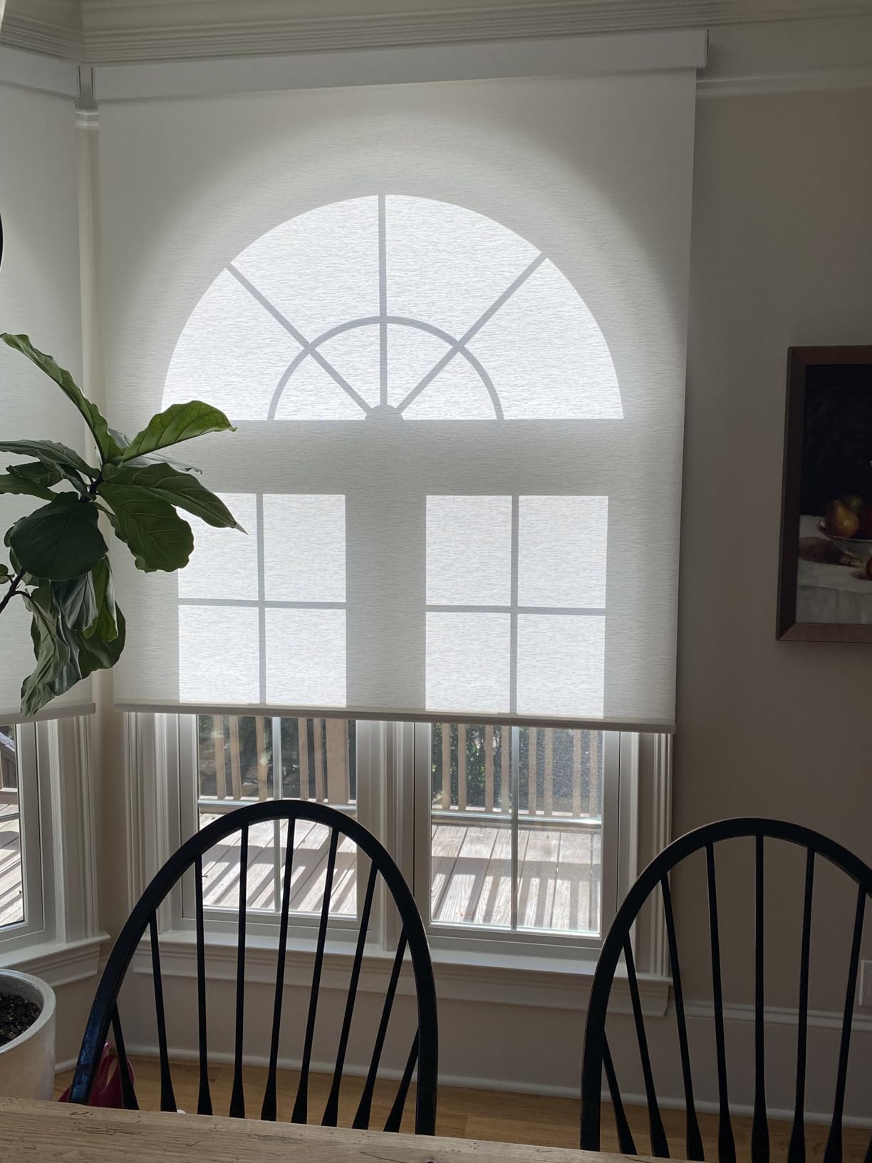 Yoolax Motorized Blinds with Remote, Light Filtering Smart Window Blinds | Motorized Shades for Living Room Home Office, Works with Alexa Google Home Apple Home, Automatic Roller Shades customer photo 2