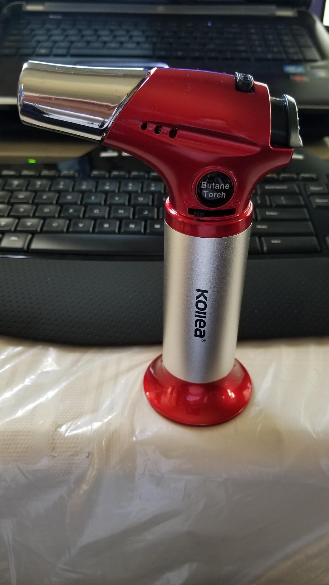 Kollea Culinary Torch, Refillable Butane Kitchen Torch with Lock, Red | Adjustable Flame, Ideal Torch for Creme Brulee, Baking, Cooking, and Food Prep with Easy Ignition, Gas Not Included customer photo 2