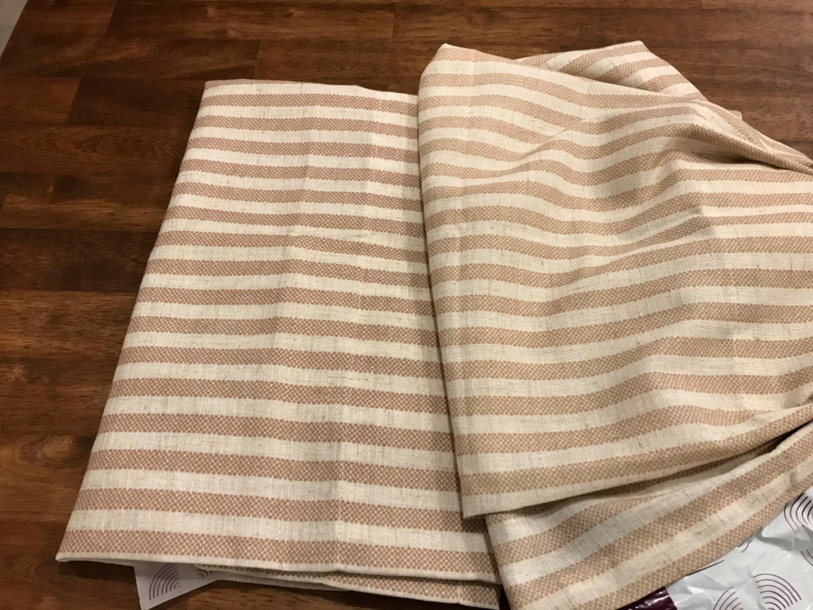 jinchan Linen Boxter Stripe Valances for Window 16 inch, Sage Green, 1 Panel | Light filtering, Rod pocket, Modern farmhouse Valance Curtain, Kitchen, Over sink, Living room, Bathrooms, Machine washable customer photo 2