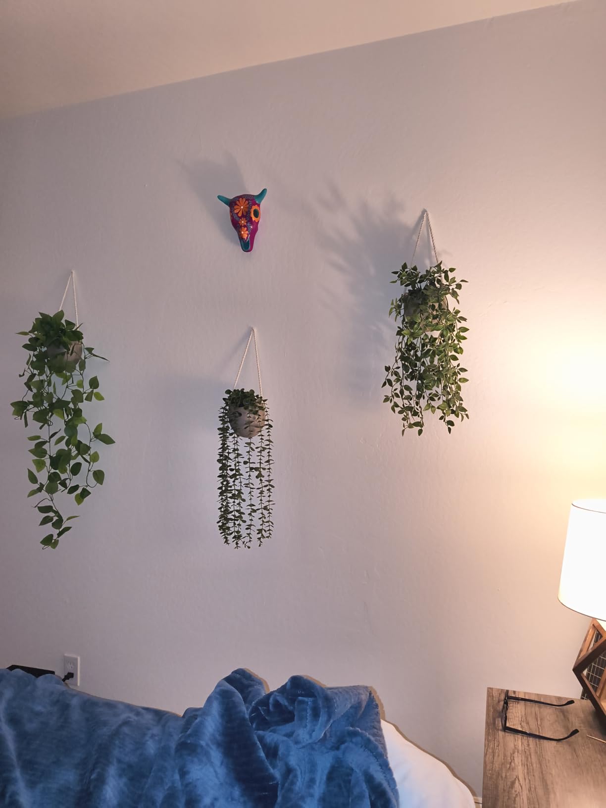Kazai. Wall Planters -Ellie- | Hanging Ceramic Plant Pots 3 Pieces | Wall Decoration for Indoors, Balcony and Garden | Gray (Matte) customer photo 2