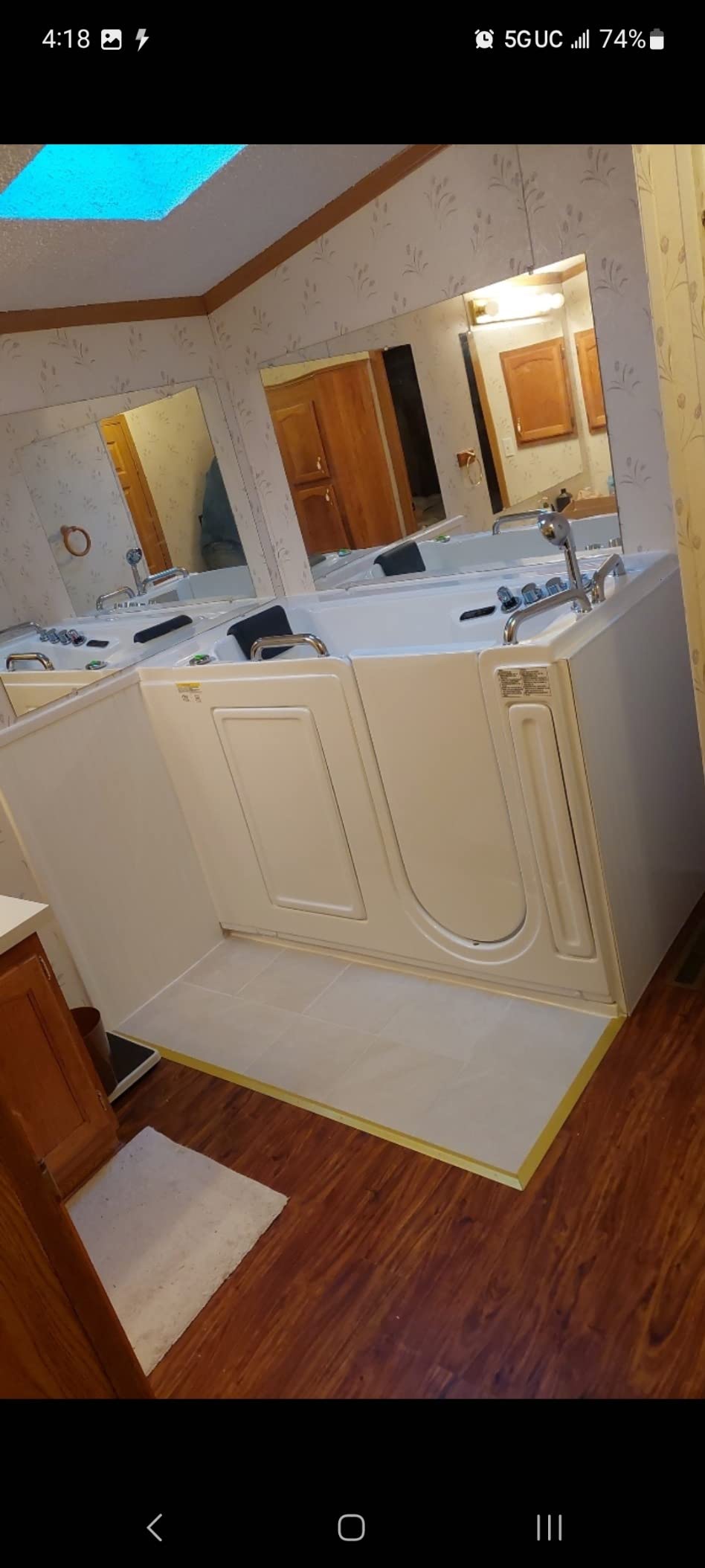 ANZZI Walk In Tub, 27 X 53 In, Left Drain, 12 Whirlpool & 18 Air Jets | Soothing Hydrotherapy Targeted 12 And 18 Acu Stream Work, Integrated Grab Bars Slip Resistant Flooring customer photo 2