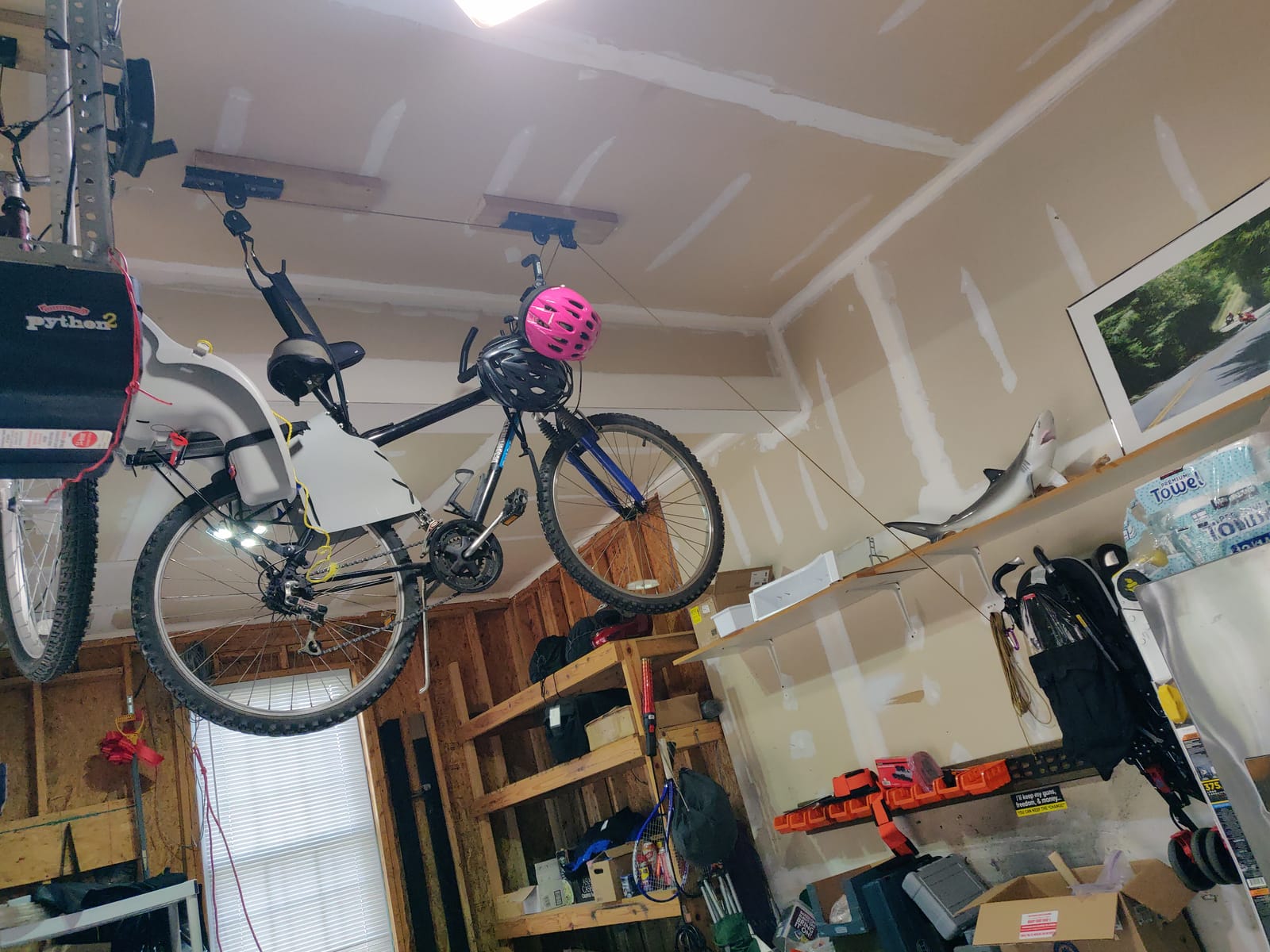 Ceiling Mount Bike Hoist Set of 2 Bike Hangers Pulley System customer photo 1