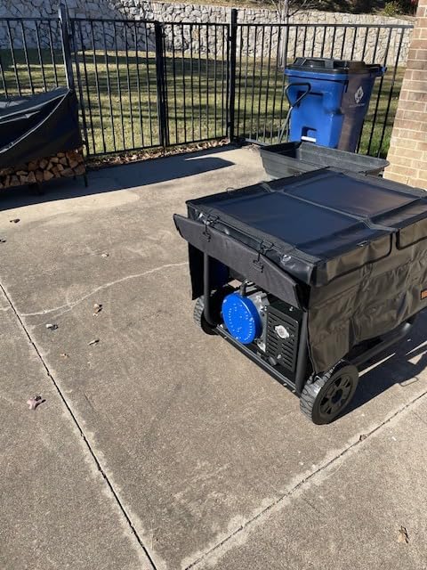 IGAN Generator Covers While Running for most 3500w-12000w Generators - Ultra Heavy Duty Generator Covers for Outside - Portable Waterproof Generator Cover, Generator Enclosure Outdoor, Black customer photo 2