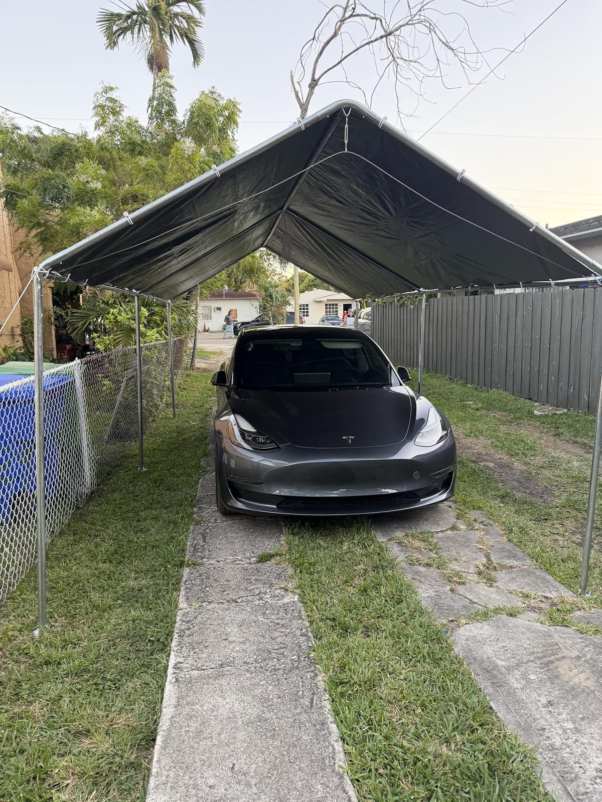 Outsunny 10'x20' Carport Outdoor Heavy Duty Galvanized Car Canopy White | Party Tent, Anchor Kit, 3 Reinforced Steel Cables customer photo 2