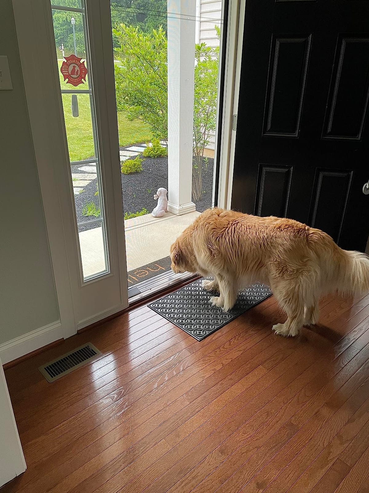 Genius Cool Retractable Screen Doors for Single Door, Standard Width Height | Width (32 in to 36 in) x Height 80 in, White, Roll Away Retractable Screen Doors for Front Door and More, Easy Install customer photo 1