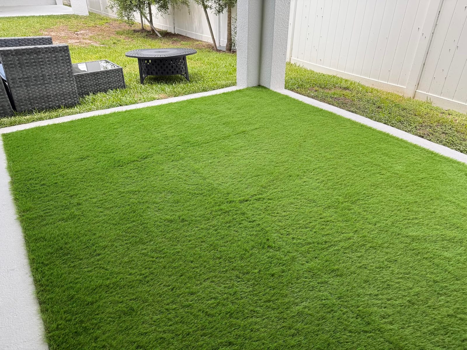 Artificial Grass Turf 12FTX20FT,1,38inch 4 Tone Realistic Synthetic Thick Fake Faux Grass Rug Astroturf Carpet Landscape for Dogs Indoor Outdoor Garden Lawn Mat, with Drainage Holes customer photo 2