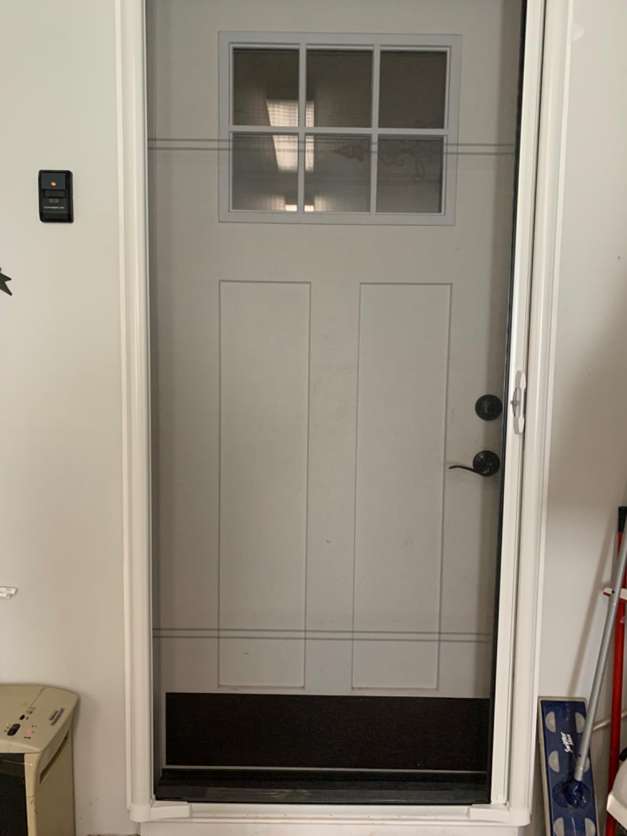 LARSON Brisa White Retractable Screen Door 80