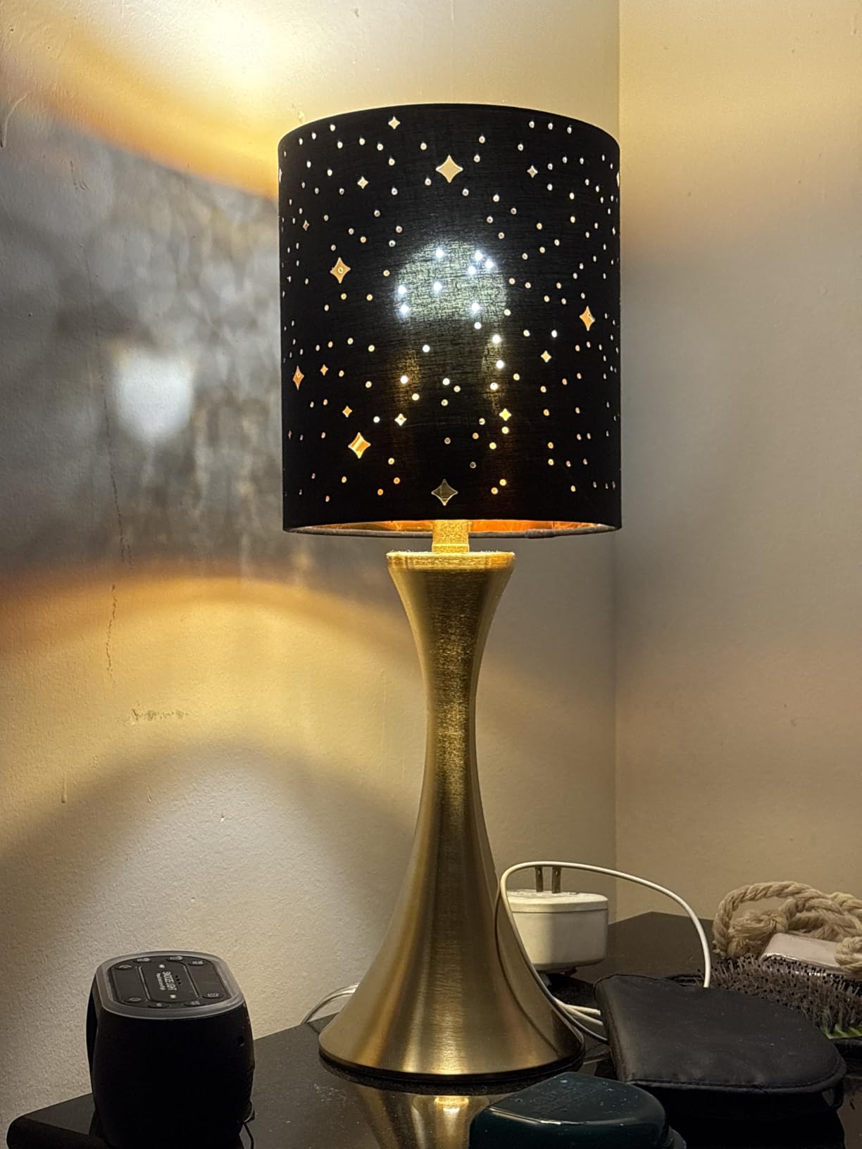 3 Way Touch Control Table Lamp, Dimmable Bedside Desk Lamp with Metal Base Modern Nightstand Lamp Stylish Grey Shade Simple Side Table Lamp for Bedroom, Living Room, Office or Den LED Bulb Included customer photo 2