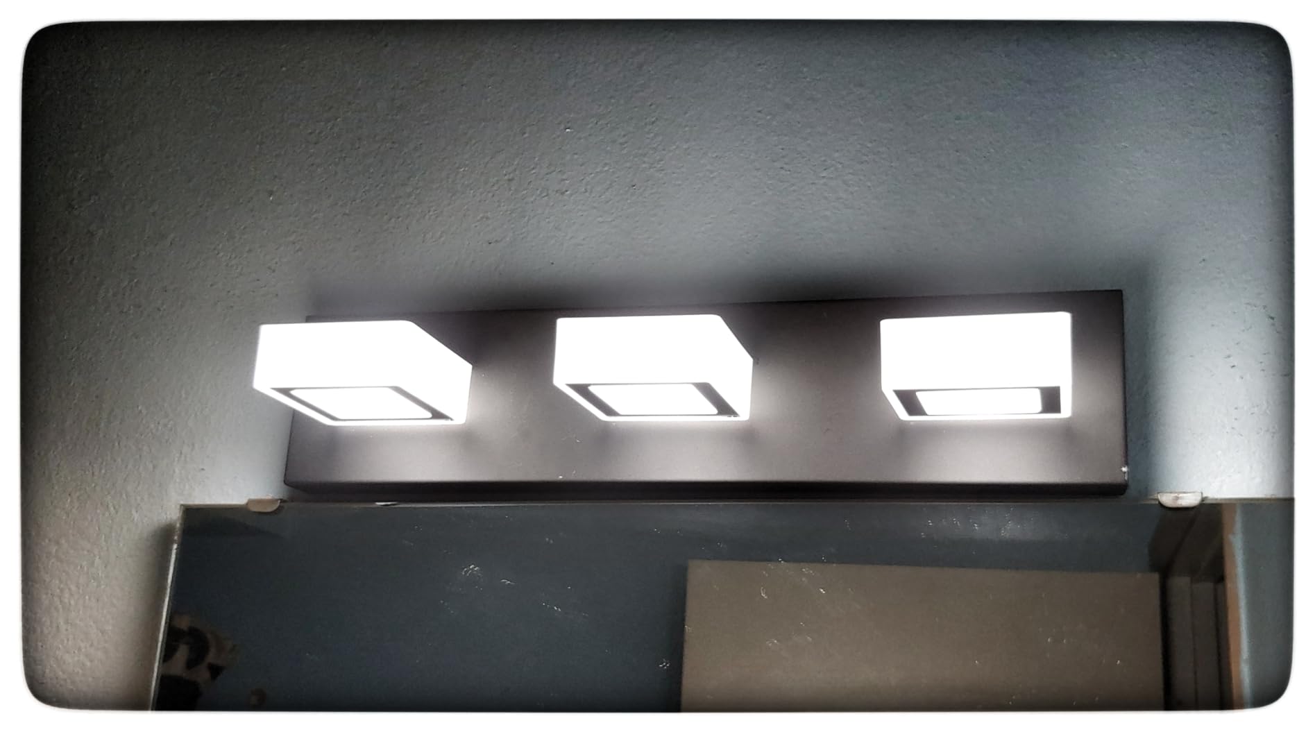 Ralbay LED Modern Black Bathroom Vanity Lights 3 Lights Acrylic Modern Black Bathroom Wall Lighting Fixtures customer photo 2