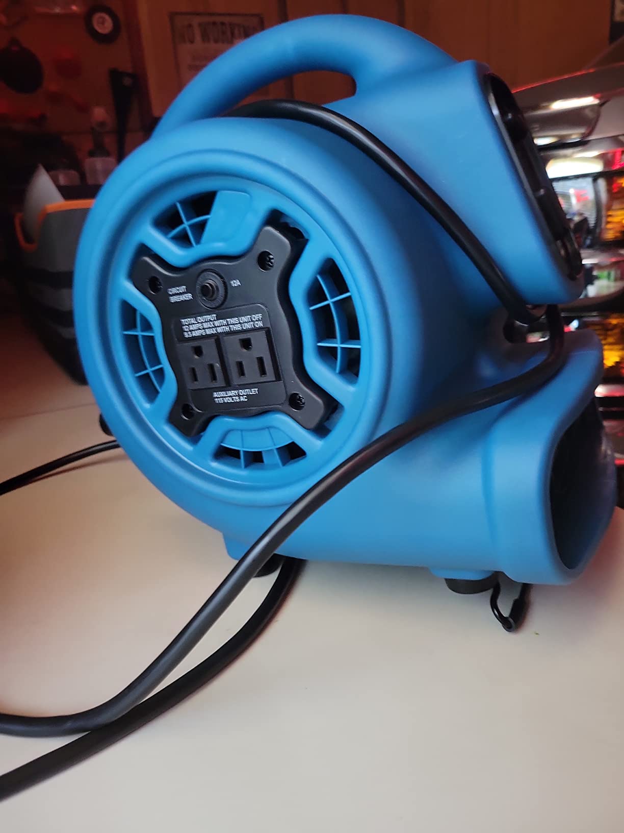 XPOWER P-230AT Mini Mighty 1/4 HP 925 CFM Centrifugal Air Mover, Carpet Dryer, Floor Fan, Blower, Stackable, Daisy Chain, for Water Damage Restoration, Janitorial, Plumbing, Home Use customer photo 2