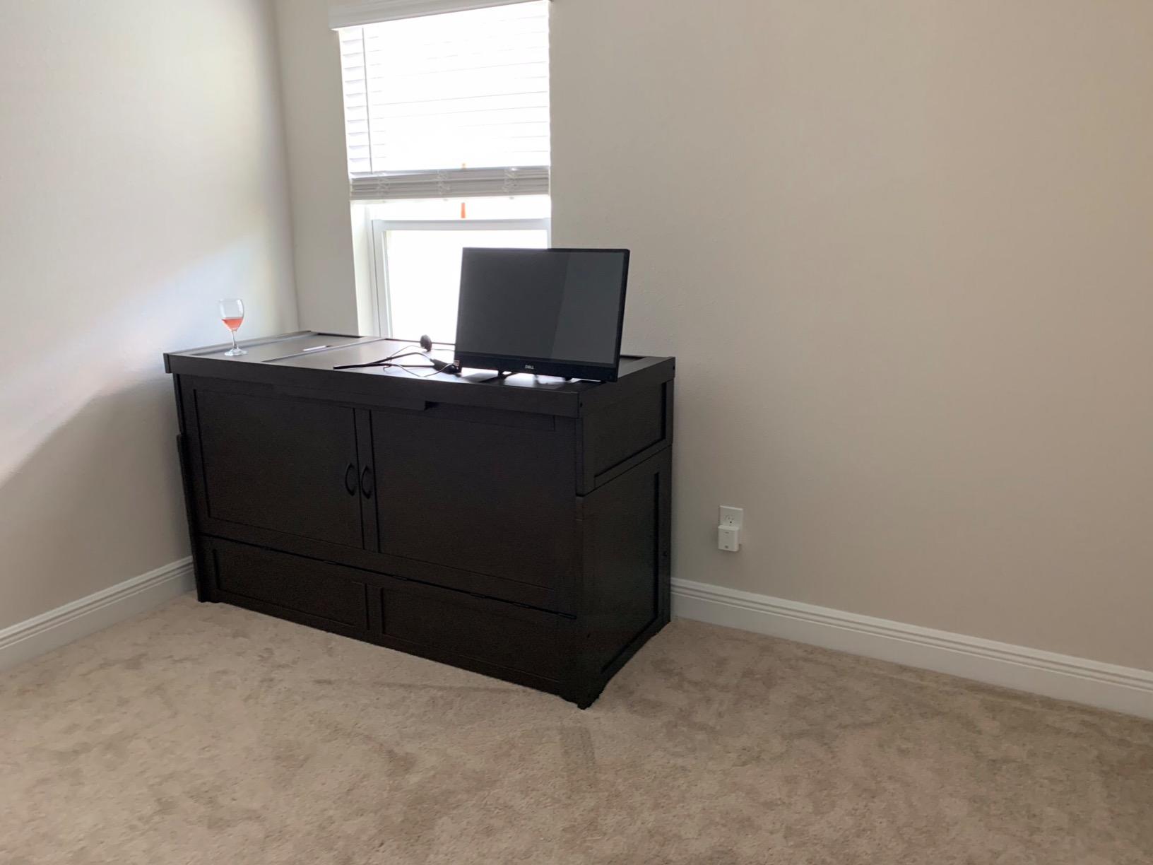 NIGHT & DAY Furniture Murphy Cube Cabinet Bed Pre-Assembled Queen (Rural Gray) customer photo 1