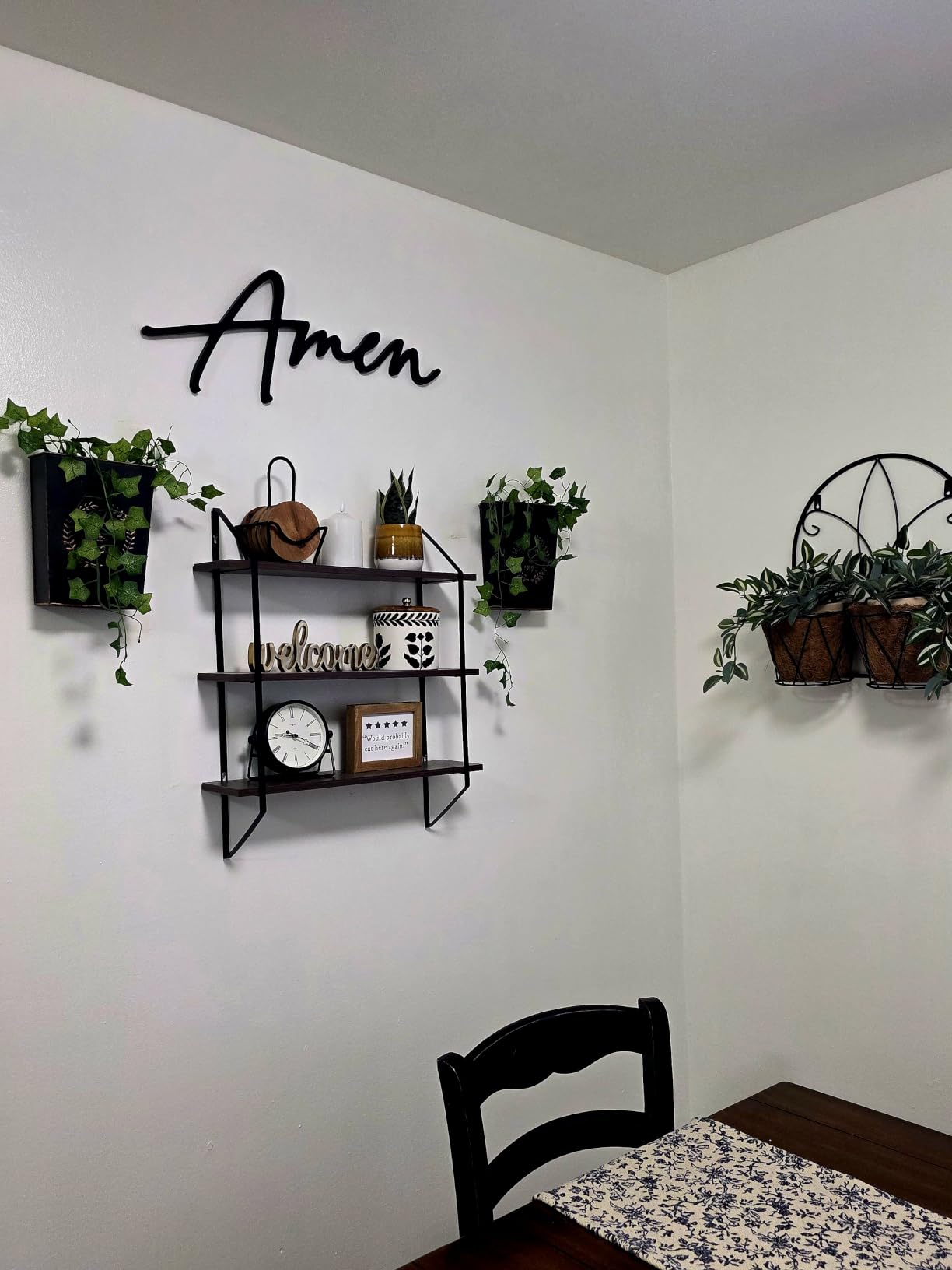 LESEN Rustic Metal Wall Planter Country Home Hanging Wall Vase Pocket for Plants or Flower Indoor or Outdoor Farmhouse Wall Decor,Set of 2 customer photo 1