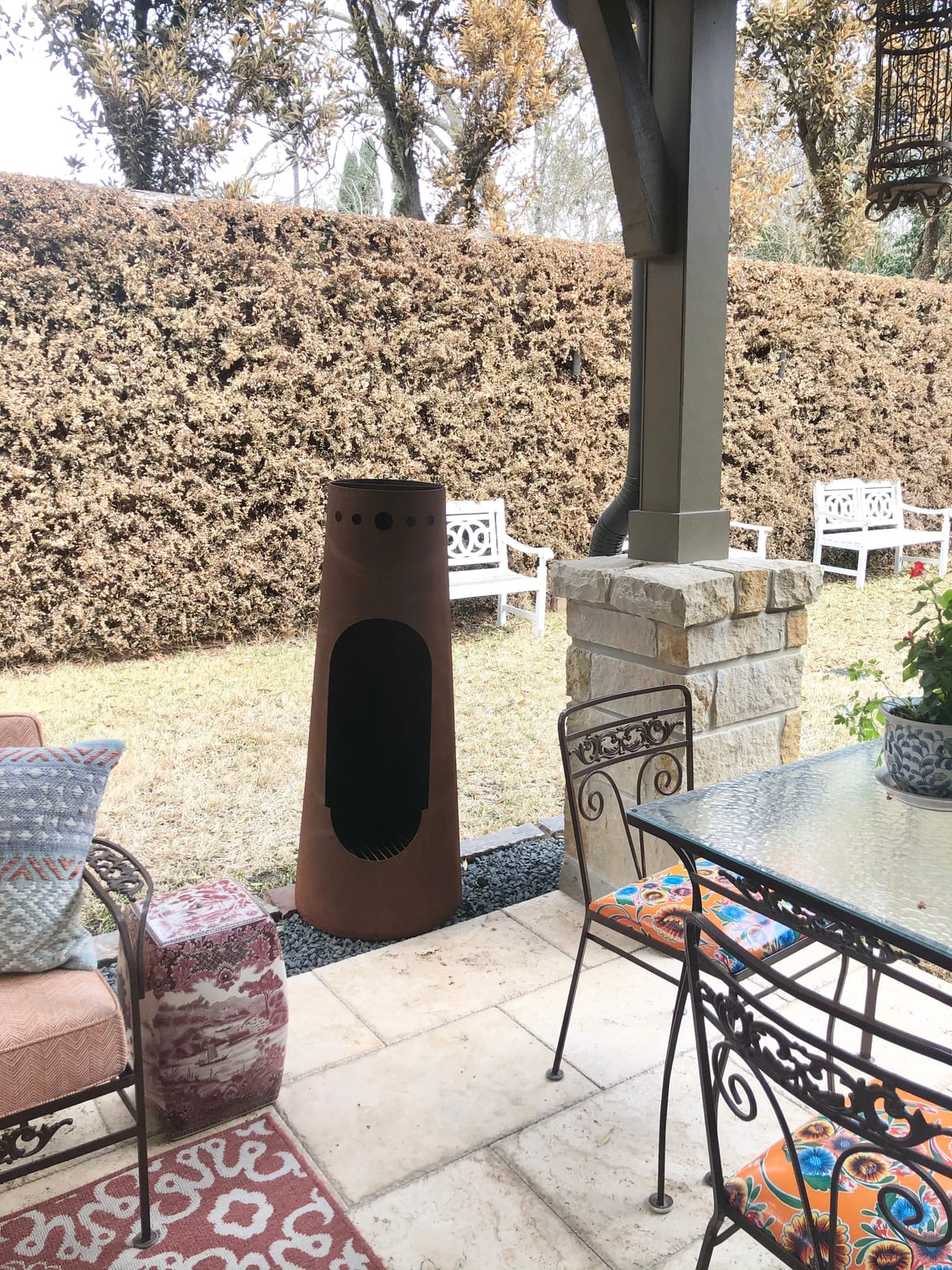 Sunnydaze Santa Fe Large Wood Burning Chiminea Outdoor Fireplace, 50