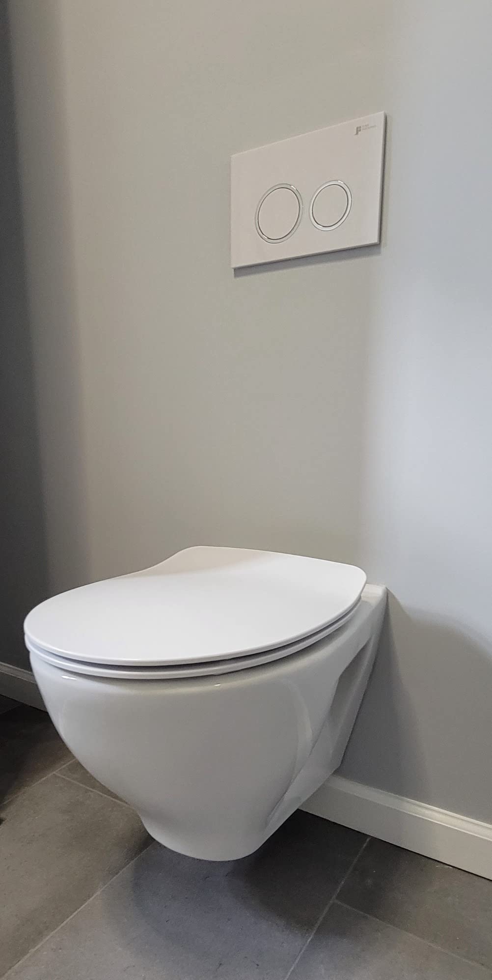 In-Wall toilet Combo Set - Toilet Bowl With Soft-Close Seat, Wall Hung Tank And Carrier System, Push Buttons Included customer photo 1