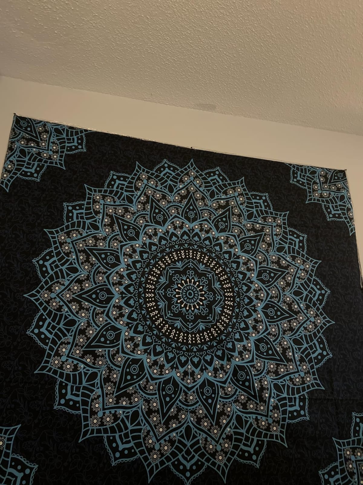 Black Mandala Tapestry Wall Hanging Psychedelic Wall Tapestry Aesthetic Indian Hippie Decor Bohemian Art Boho Home Decoration for Bedroom,Living Room,Dorm customer photo 1
