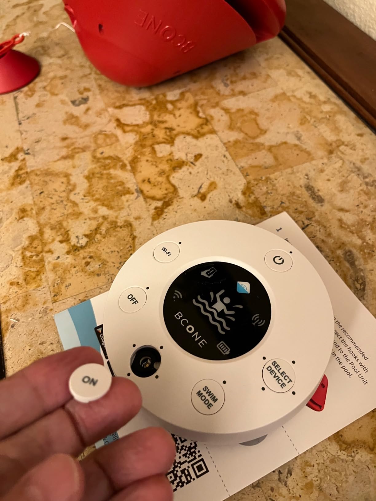 BCONE® Pool Alarm by Lifebuoy® | ASTM F2208 Certified | Floating Safety Device with App Alerts + Alexa Voice Control | 2.4GHz Wi-Fi | for Inground & Above-Ground Pools customer photo 2