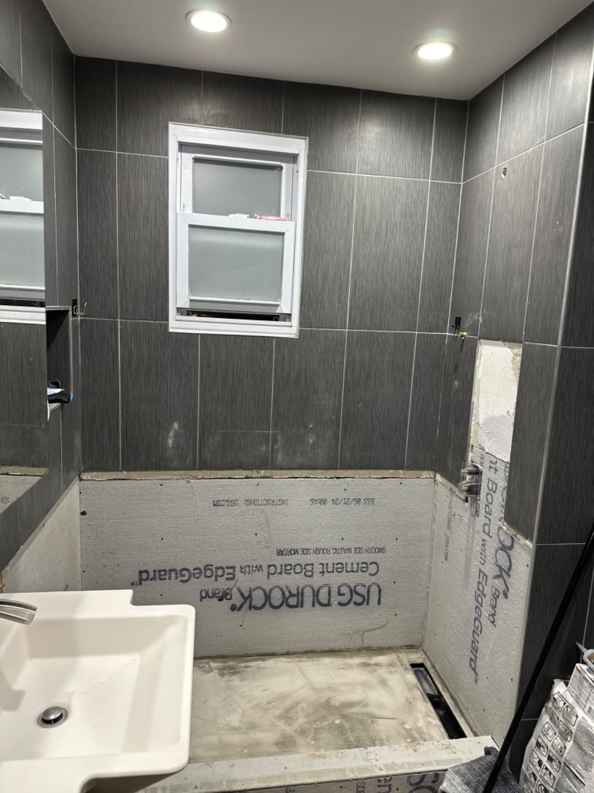 SUNNY SHOWER 58.5-60 in.W x 72 in.H Glass Shower Door, Semi Frameless Double Sliding Shower Door, 1/4