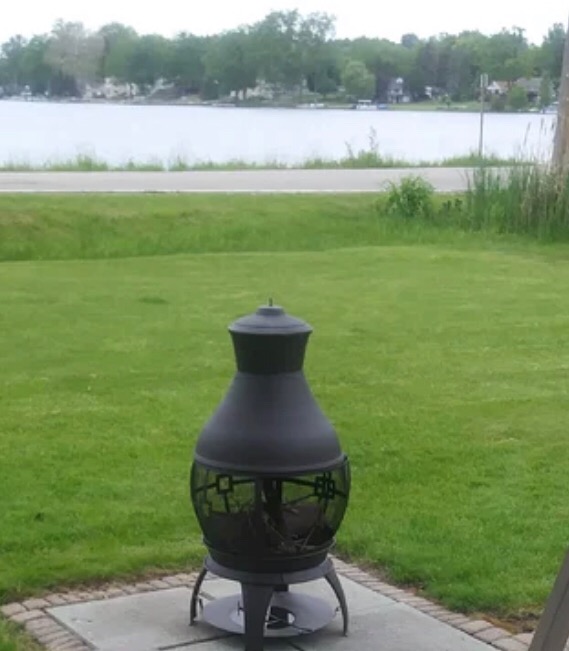 Giantex Wood Burning Chiminea, Heavy Duty Fireplace Chiminea for Patio customer photo 1