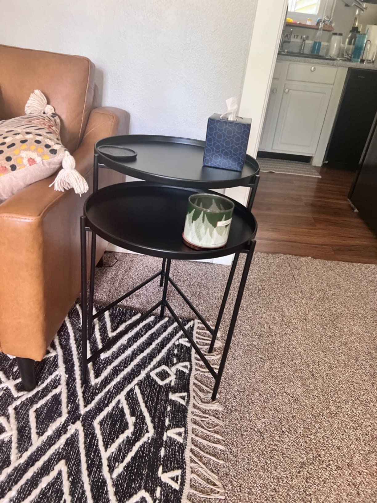 Kate and Laurel Ulani Modern Nesting Side Table, Set of 2, Gold, Sophisticated Glam End Tables for Storage and Display customer photo 1