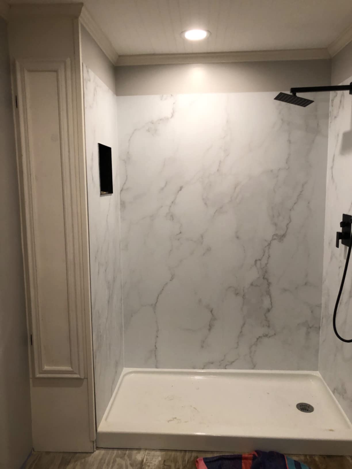 OVE Decors Arroyo Alcove Shower Walls 60 in. x 32 in. 80 in. in Carrara customer photo 1