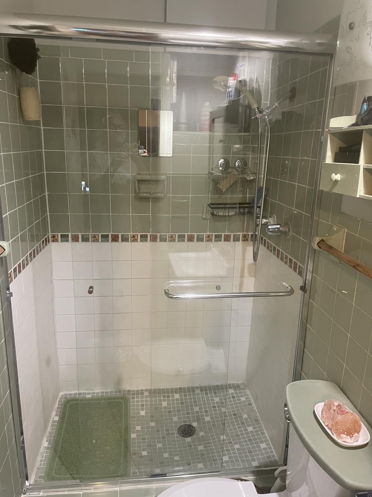 ELEGANT Semi-Frameless Sliding Shower Door Adjustable 56-60 in. W x 72 in. H, Bathroom Sliding Shower Door with 1/4'' Clear Tempered Glass, Matte Black Finish Double Sliding Glass Shower Enclosure customer photo 1
