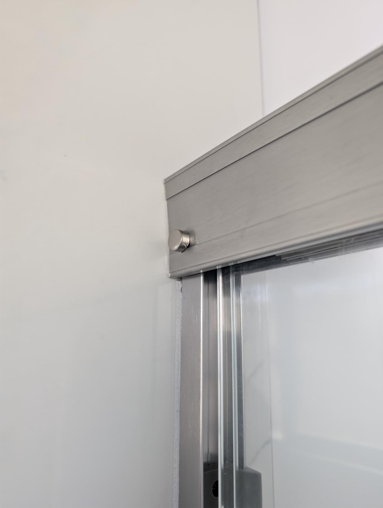 ELEGANT Semi-Frameless Sliding Shower Door Adjustable 56-60 in. W x 72 in. H, Bathroom Sliding Shower Door with 1/4'' Clear Tempered Glass, Matte Black Finish Double Sliding Glass Shower Enclosure customer photo 2