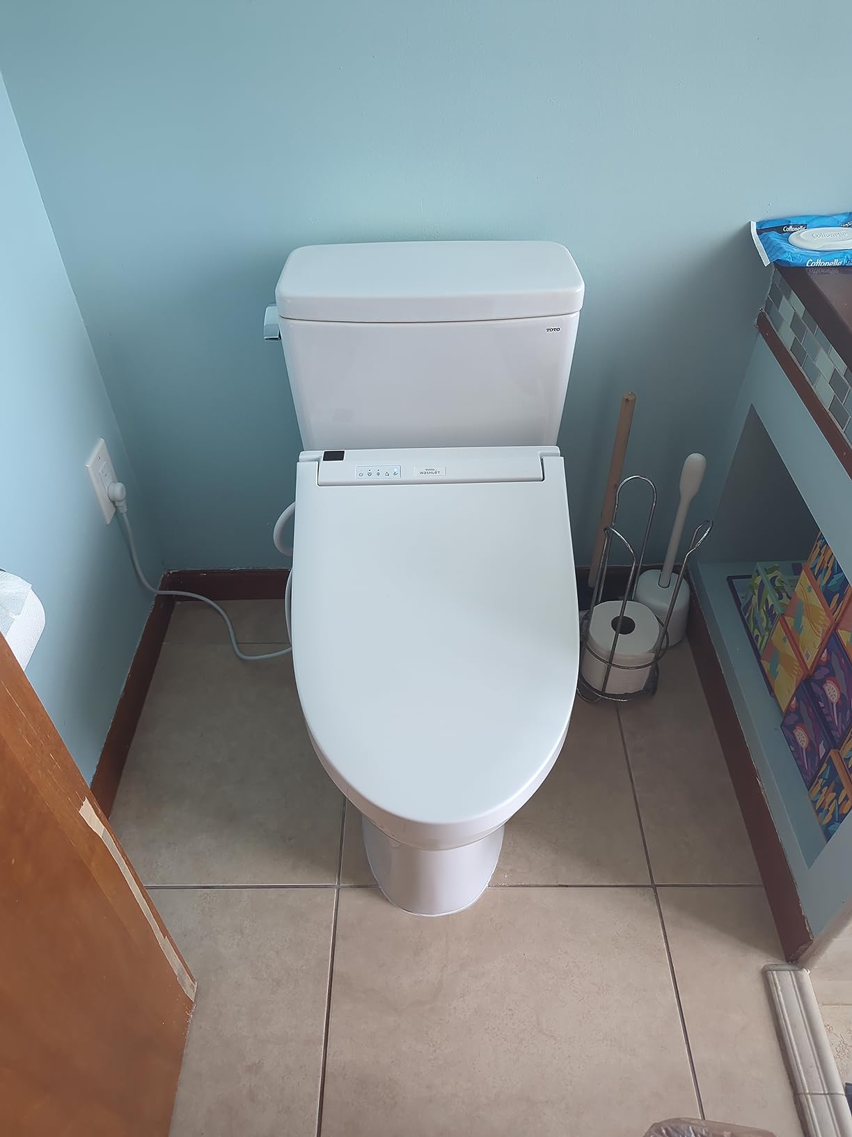 TOTO Drake Two-Piece Elongated 1.6 GPF Universal Height TORNADO FLUSH Toilet with CEFIONTECT, Cotton White - CST776CSFG#01 customer photo 2