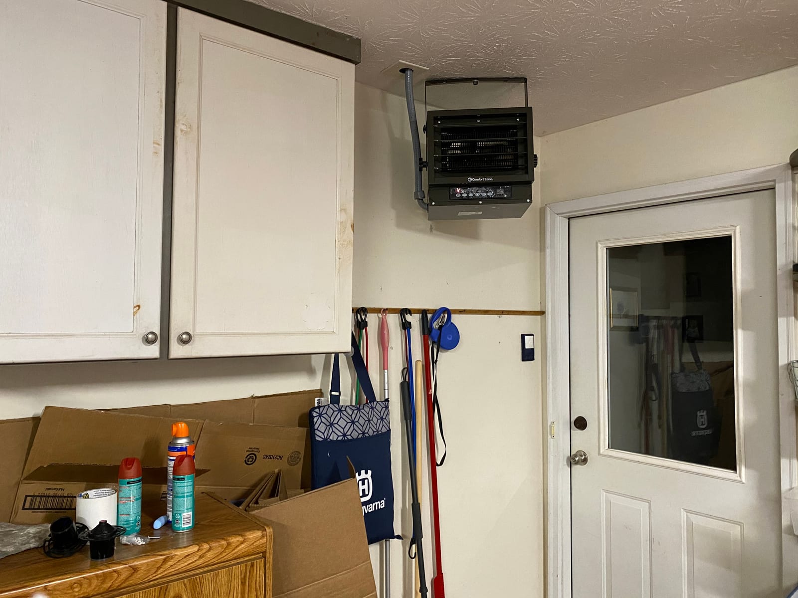 Comfort Zone Hard-Wired Ceiling Mount Garage Space Heater with Remote, 7,500 Watt, 240 Volt, Fan-Forced, Overheat Protection, Digital Thermostat, 12-Hour Timer, Ideal for Garage & Workshop, CZ230ERBK customer photo 2