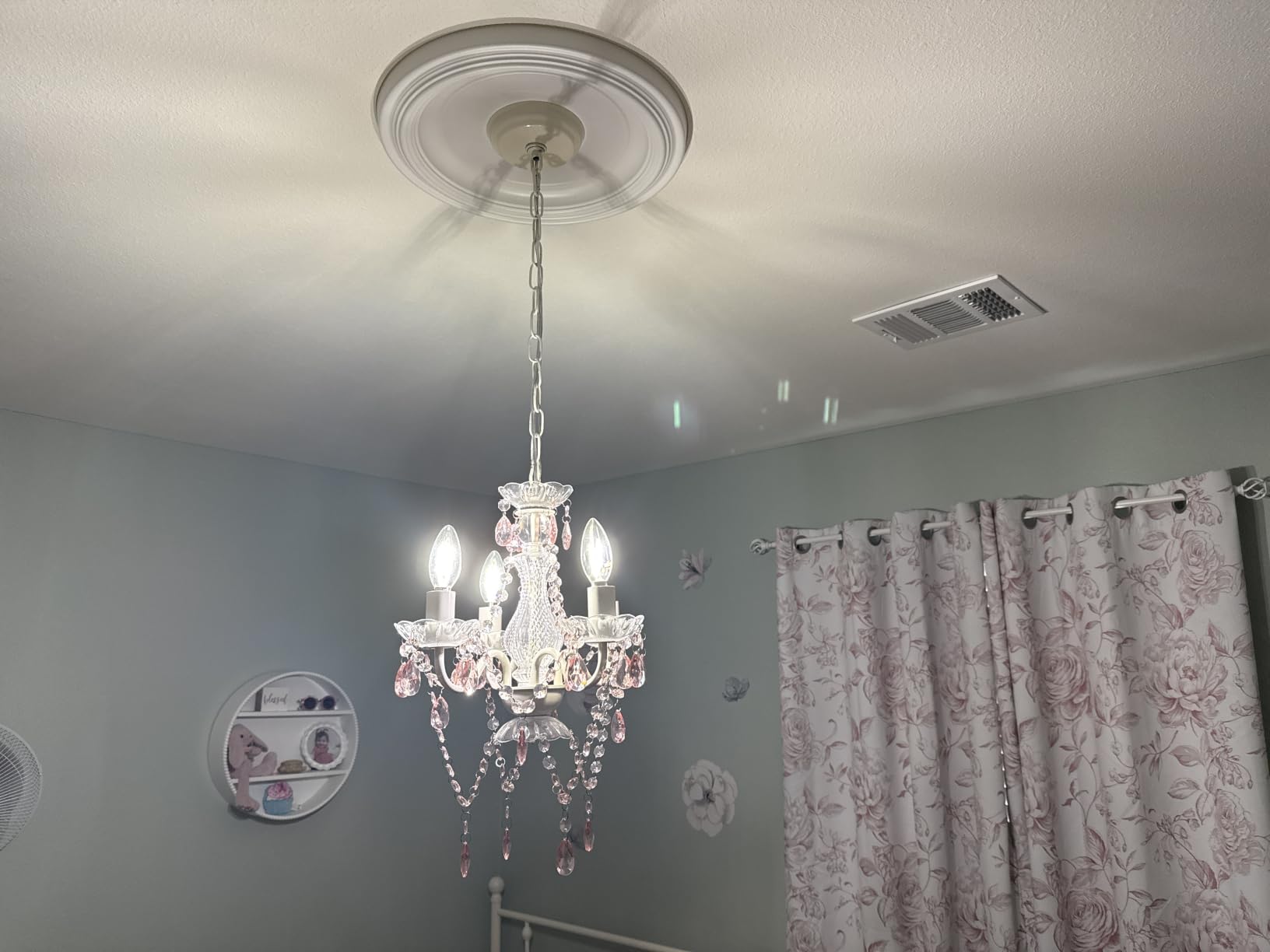 LaLuLa Antique Gold Chandelier Mini Crystal Chandelier Lighting 4 Light Small Modern Chandelier for Dining Room customer photo 1