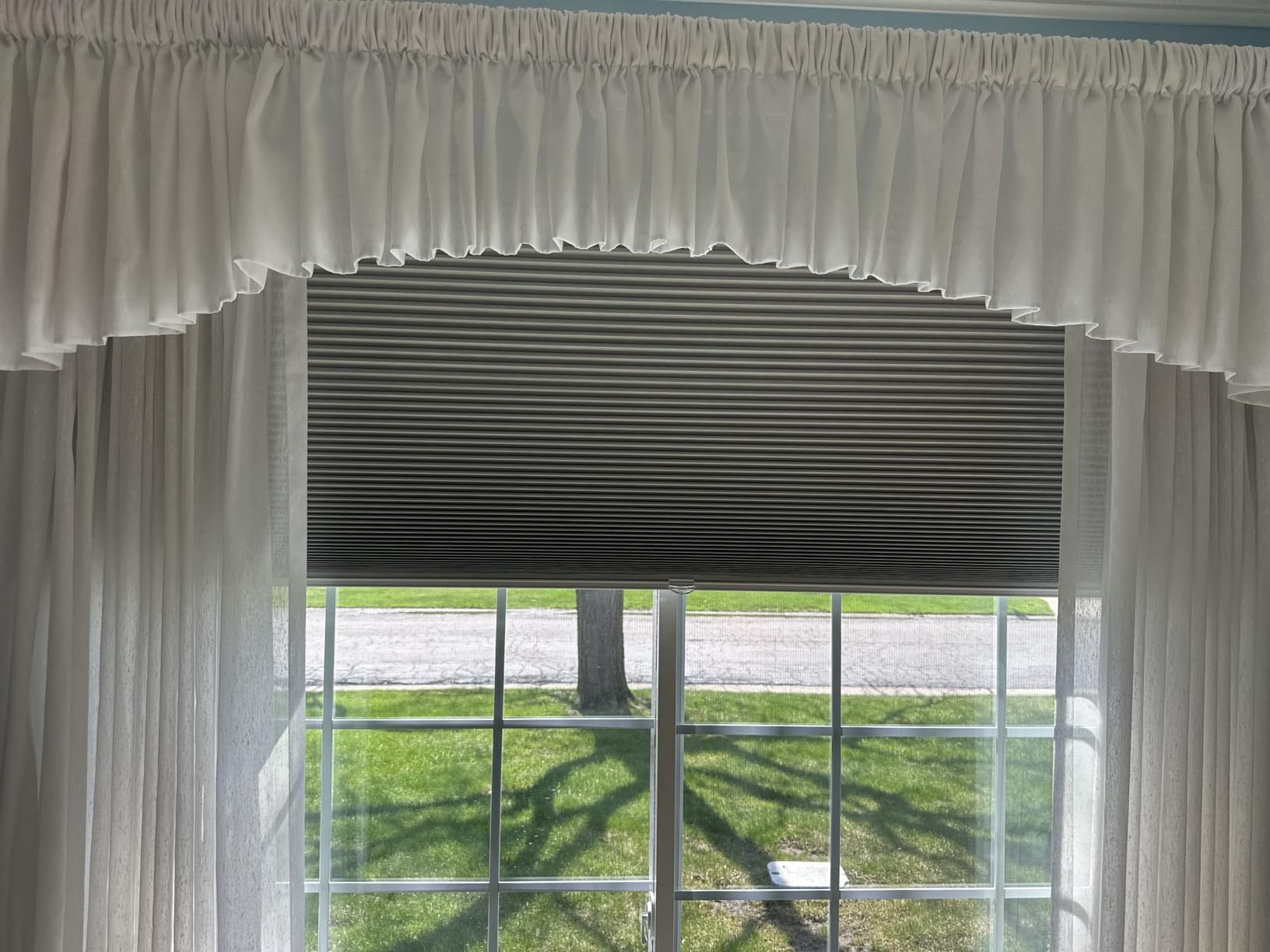 Changshade Cordless Cellular Shades, Blackout Room Darkening Black Out Honeycomb Blinds for Indoor Windows Bedroom, Pull Down Pleated Accordion Blind Easy Install, Shade Size 30