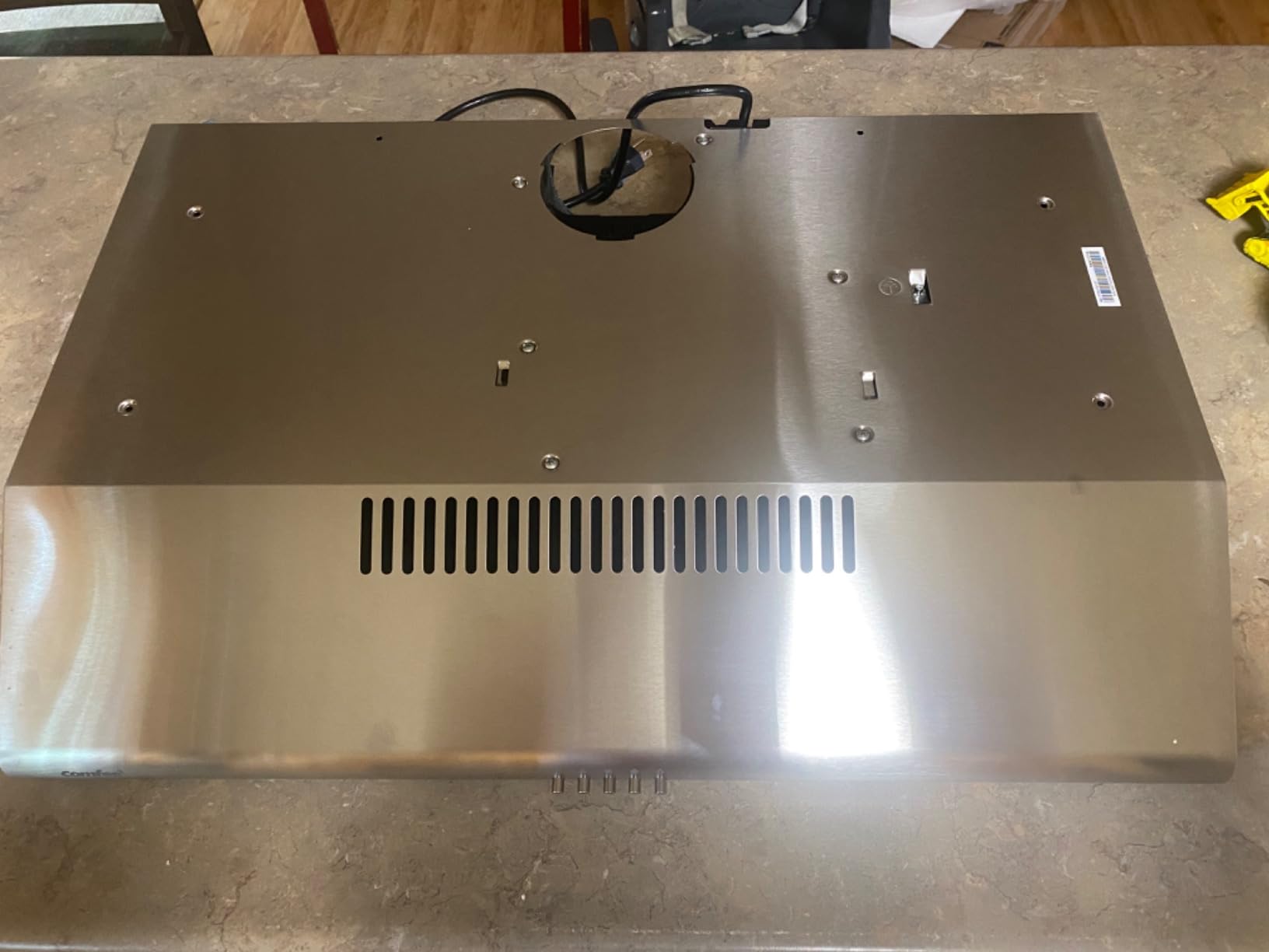 COMFEE' 30 Inch Under Cabinet Range Hood, Ducted/Ductless Convertible, Slim Vent Durable Stainless Steel Kitchen Hood, 3-Speed Exhaust Fan with Reusable Filter and Bright LED Light, 65dB Quiet customer photo 1