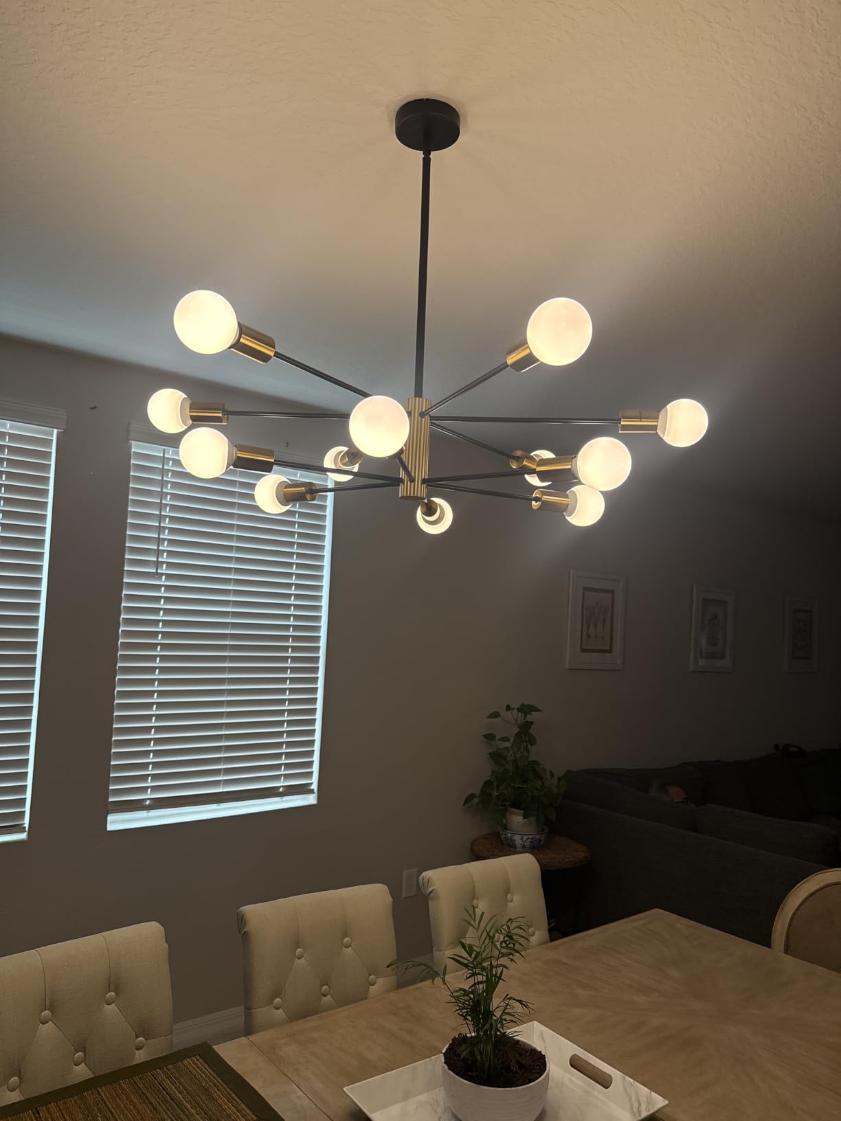 RUIYEY Modern Chandelier Ceiling Light Fixture - 33.4