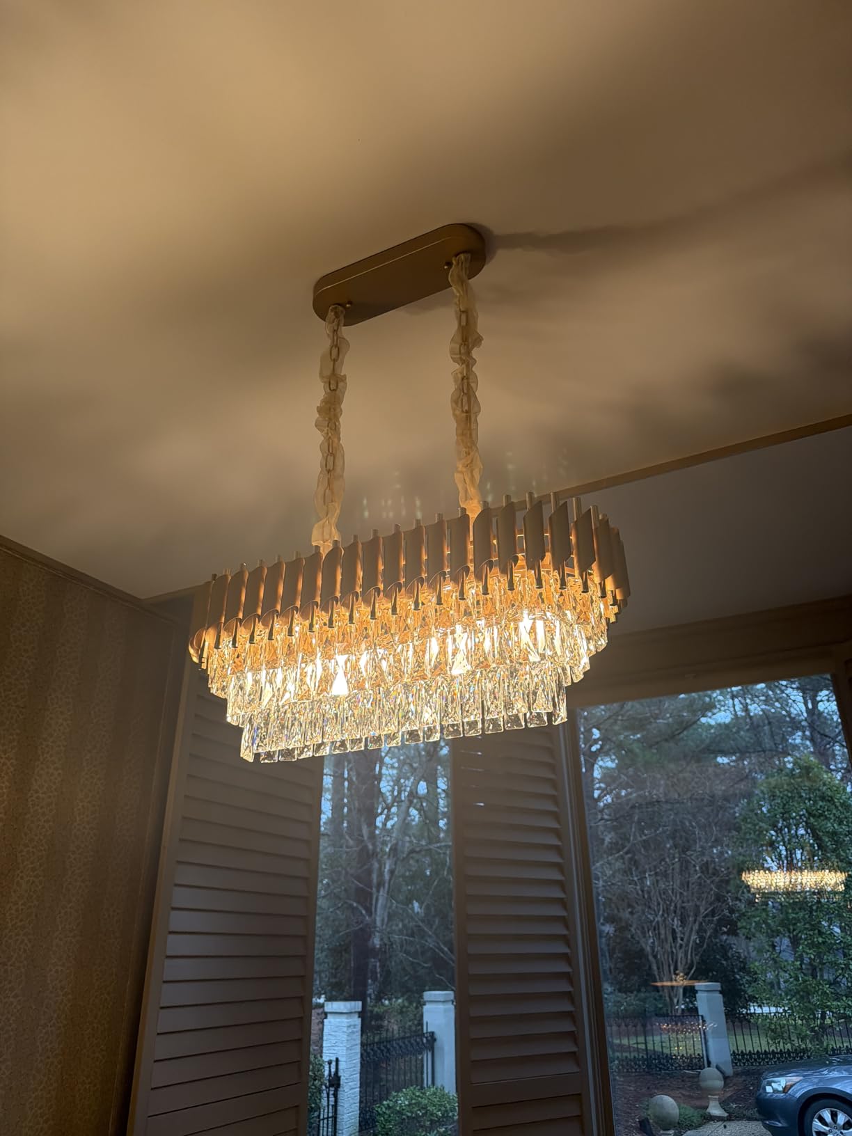 Modern Crystal Chandelier Gold, 24