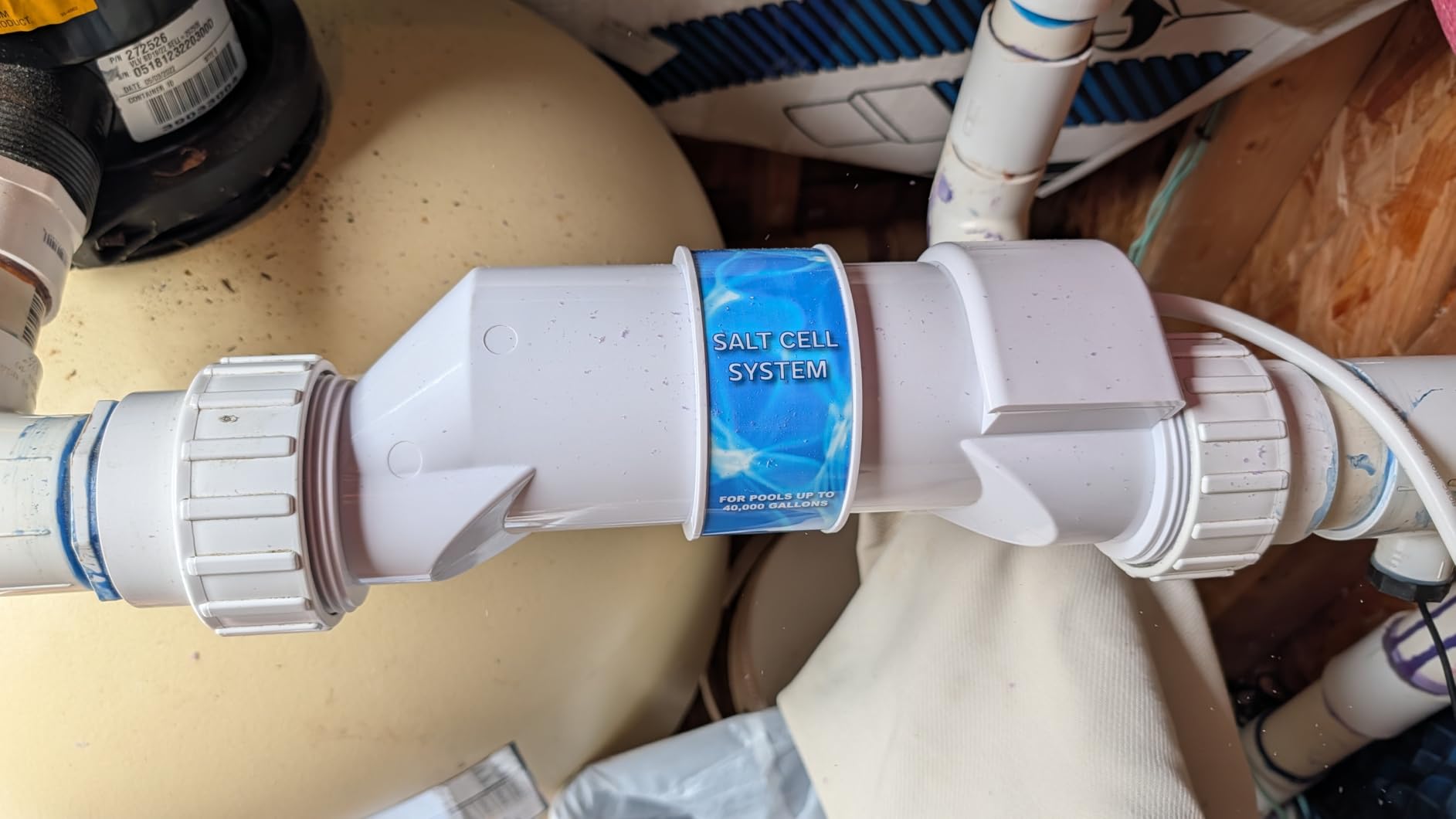 XtremepowerUS 15K Salt Chlorination System for In-Ground Pools Up to 15,000 Gallons Pool Flow Switch Cell Fitting Complete System, Cleaning Stand customer photo 1
