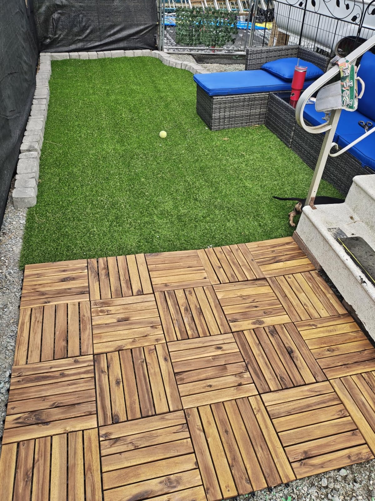 Heyroll Artificial Turf Grass Outdoor 7x15ft, 0.8-in Synthetic Fake Grass customer photo 1