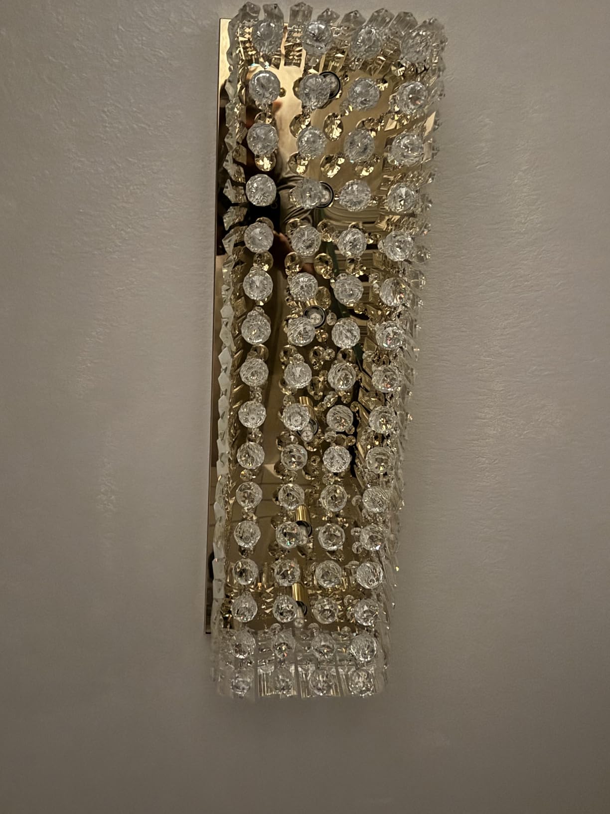 Siljoy 12-Light Modern Rectangular Gold Crystal Chandelier Flush Mount 47 | Luxury Rectangle K9 Crystal Raindrop Chandelier Mid Century Crystal Pendant Ceiling Light for Dining Room Living Room Kitchen customer photo 1