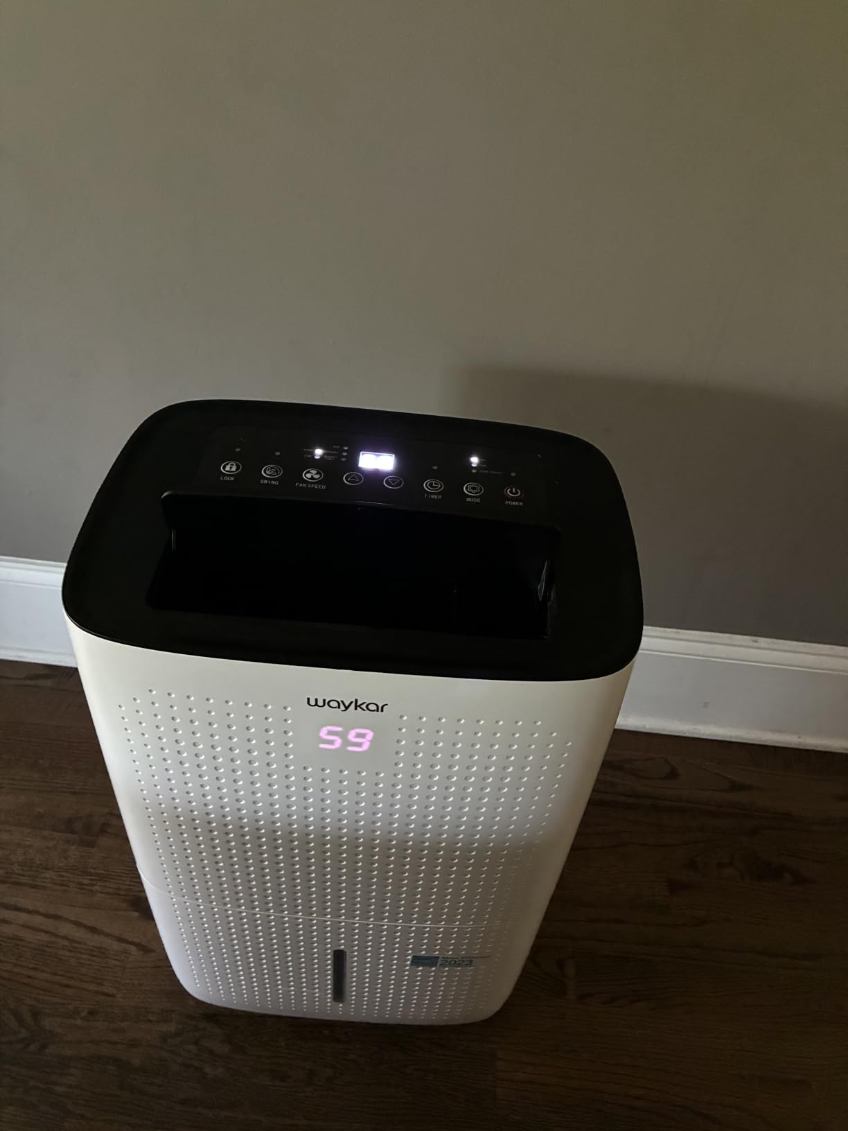 Waykar 80 Pints 5000 Sq. Ft 2025 Energy Star Dehumidifier for Basement | 90° Auto Swing, 30%-80% Humidity Control for home, Continuous drainage support, Whole-House Dehumidification, Auto-defrost customer photo 2