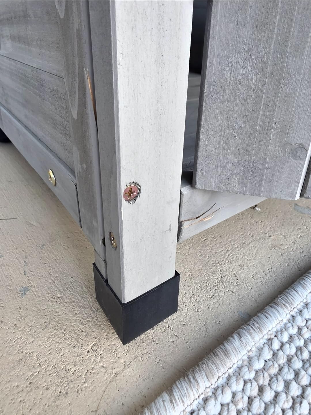 Outdoor Storage Cabinet & Potting Bench Table with Metal Top, Wooden Patio Furniture, Garden Workstation (Classic Grey, 36x31x17in) customer photo 2