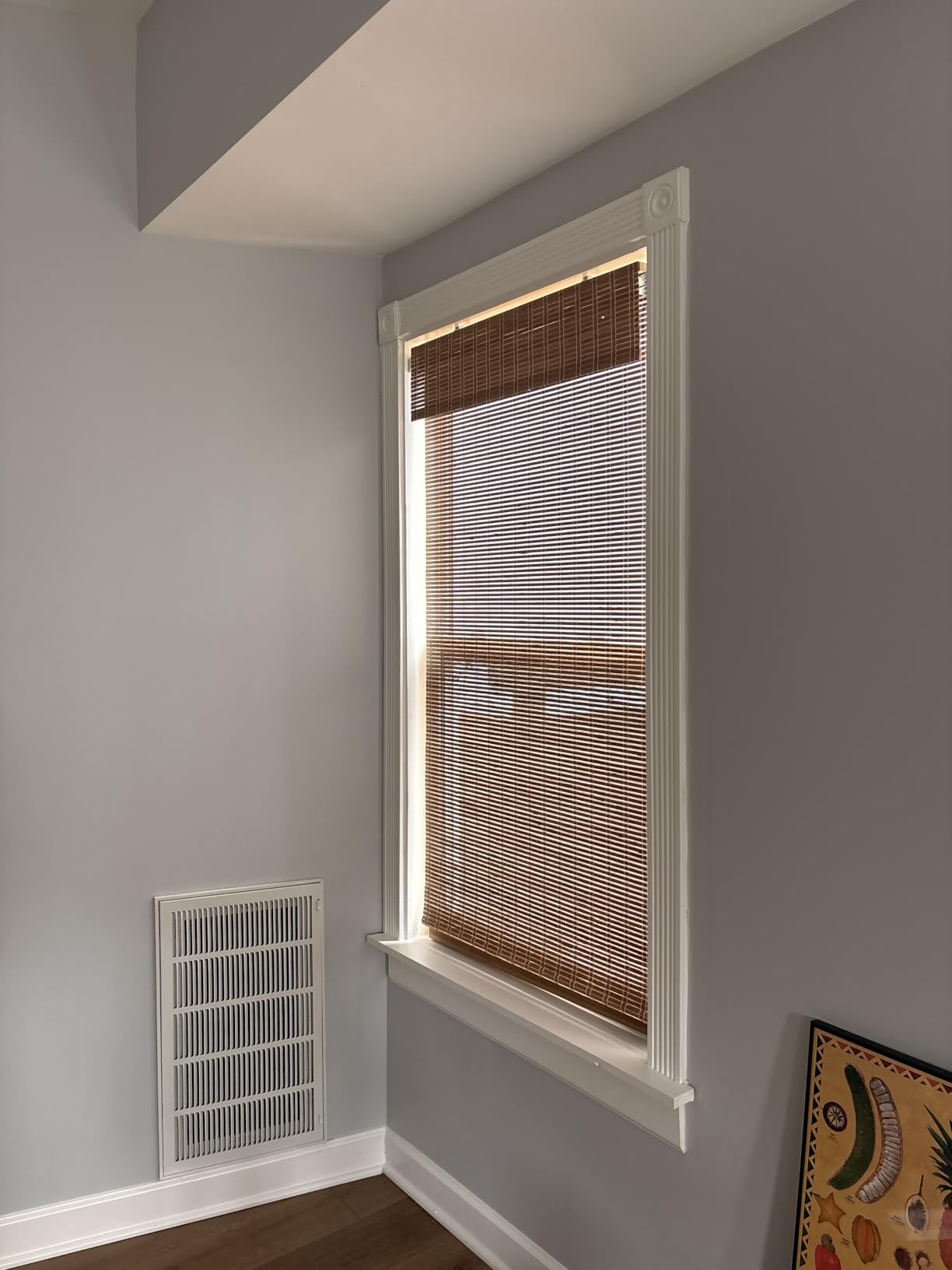 LazBlinds No Drill Cordless Bamboo Roman Shades, 35