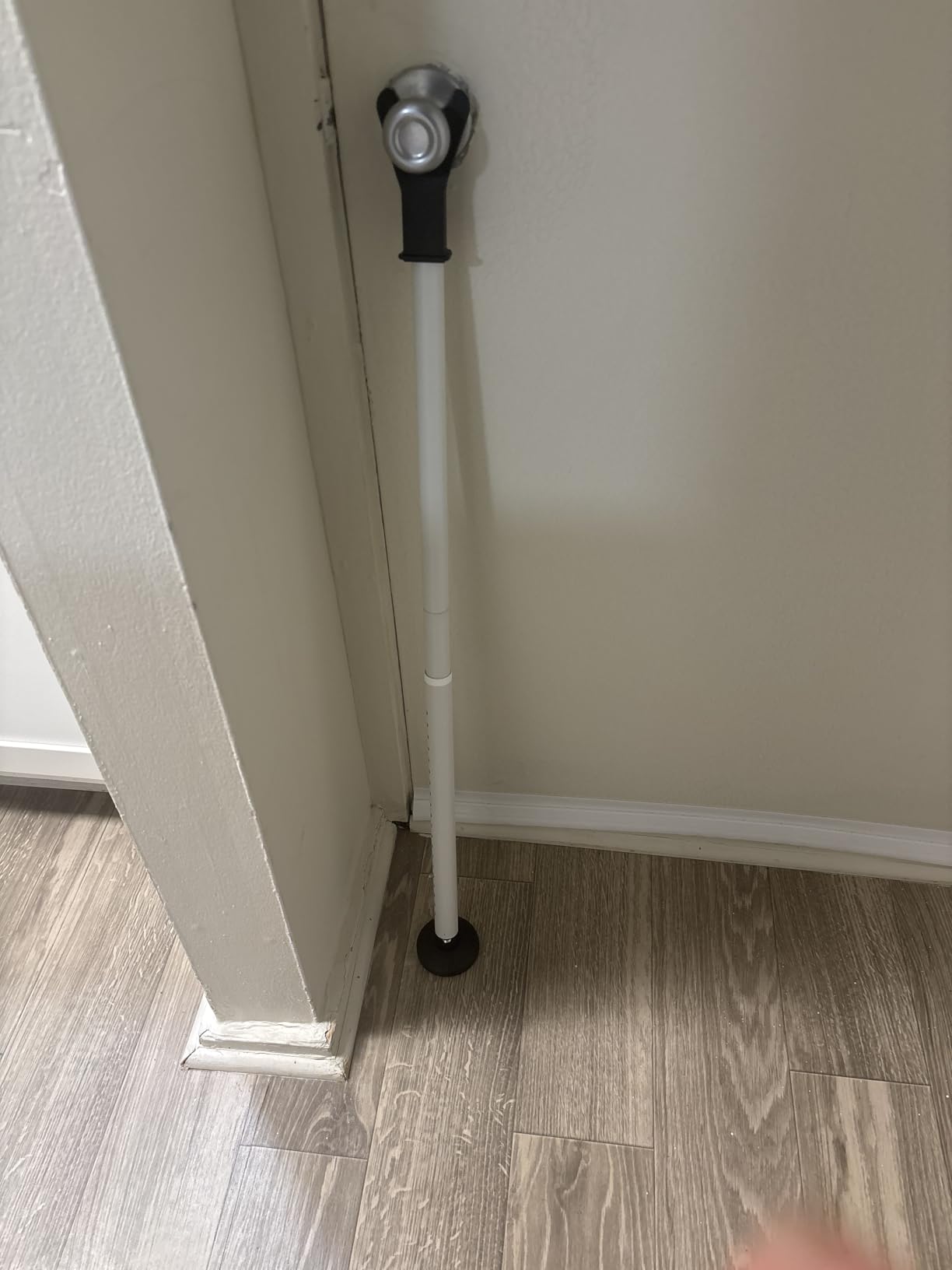 Door Stoppers Security Bar 2 Pack, Patio Sliding Door Lock Bar, 20-51 inch | Heavy Duty Metal Door Stop for Front Door, Apartment Security, Portable Door Jammer customer photo 1