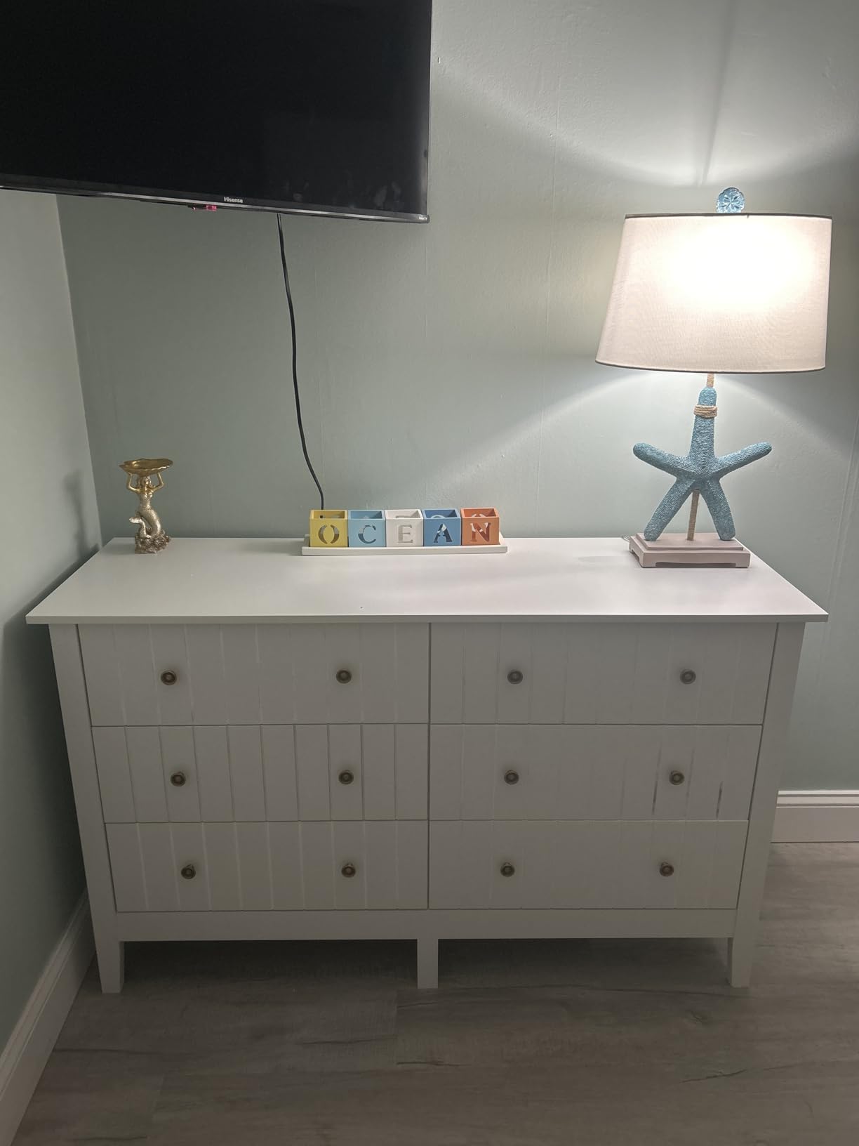 FOTOSOK White Dresser, Chest of Drawers, Modern 6 Drawer Nursery Dressers | Double Wide Organizer Storage Cabinet for Closet, Bedroom, Living Room, Hallway, Nursery Dresser For Baby Clothes customer photo 1