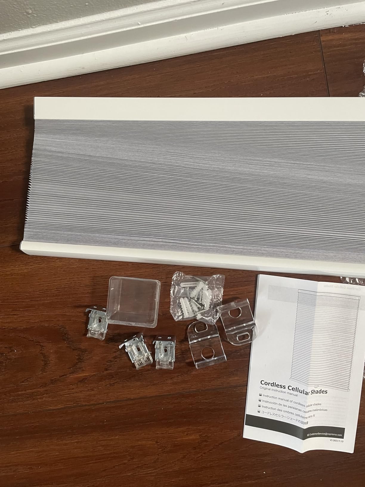 LazBlinds Cordless Cellular Shades, 34'' W x 48'' H, White | Blackout Fabric Protects Privacy, With Thermal Insulation & Noise Reduction, Safe Cordless Design for Kids and Pets customer photo 2